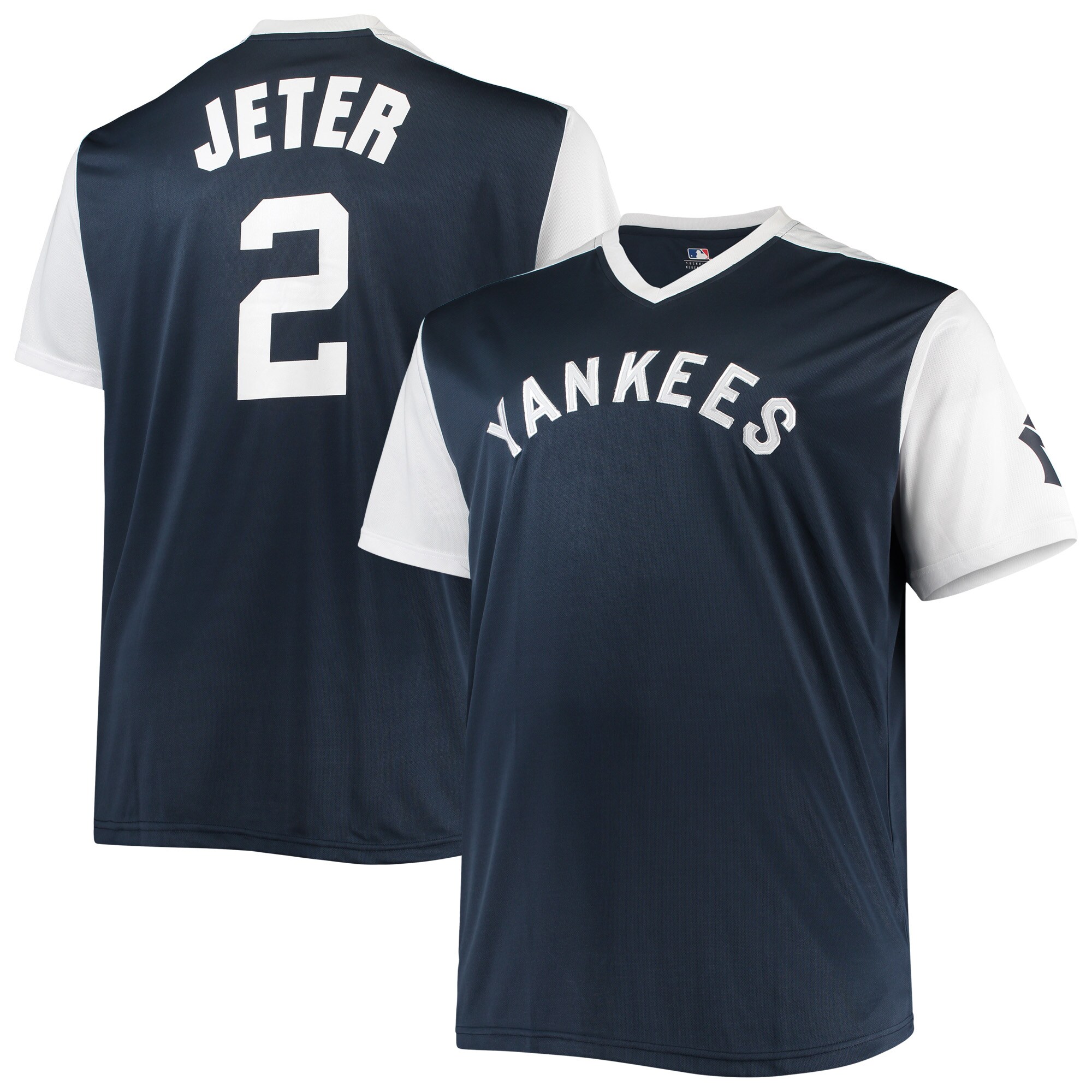 Derek Jeter New York Yankees Cooperstown Collection Replica Player Jersey - Navy/White - vstockx
