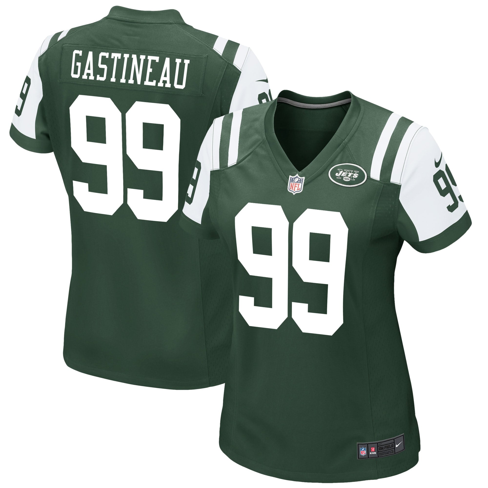 Women's Nike Mark Gastineau Green New York Jets Retired Game Jersey - vstockx