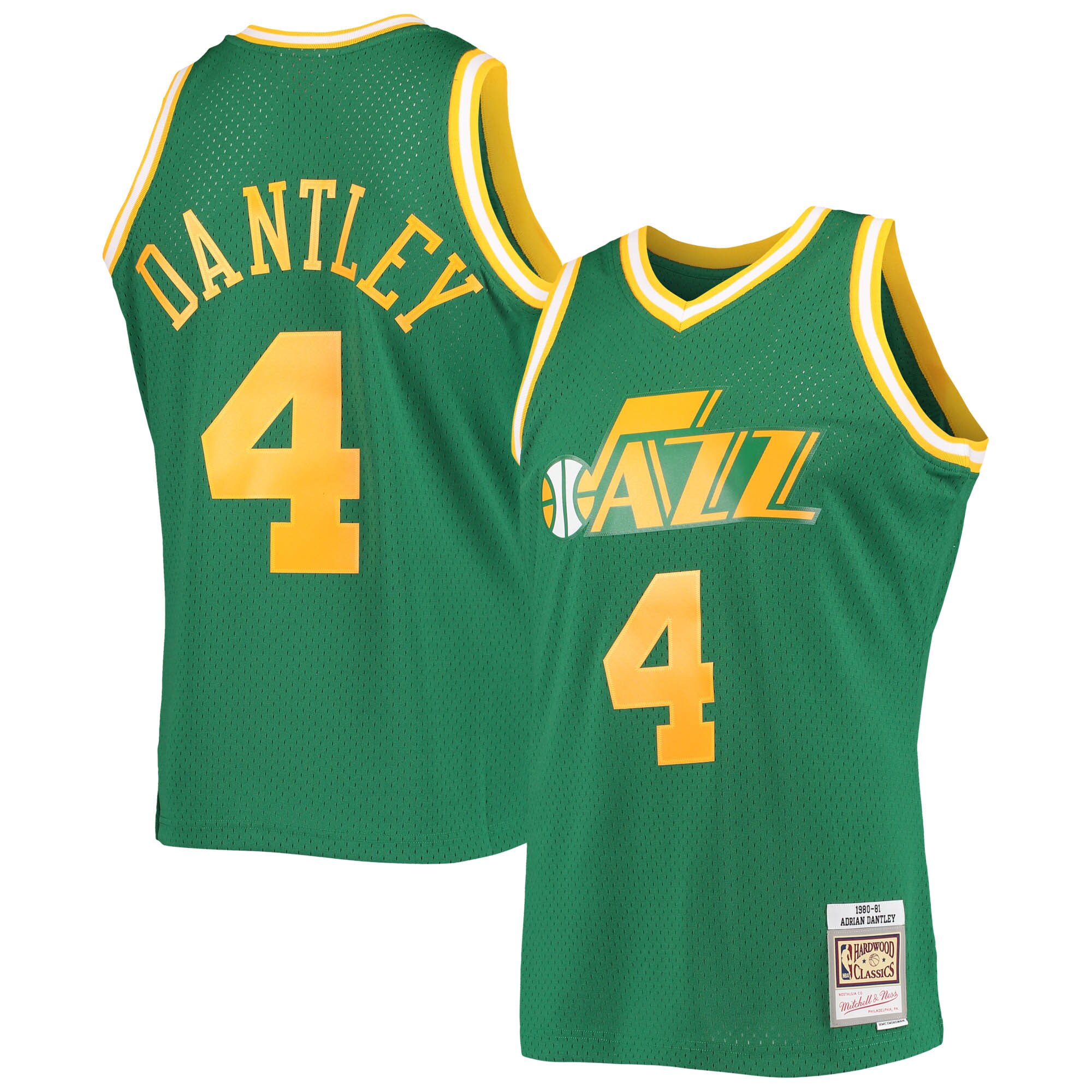 Adrian Dantley Utah Jazz Mitchell & Ness Hardwood Classics Swingman Jersey - Green - vstockx