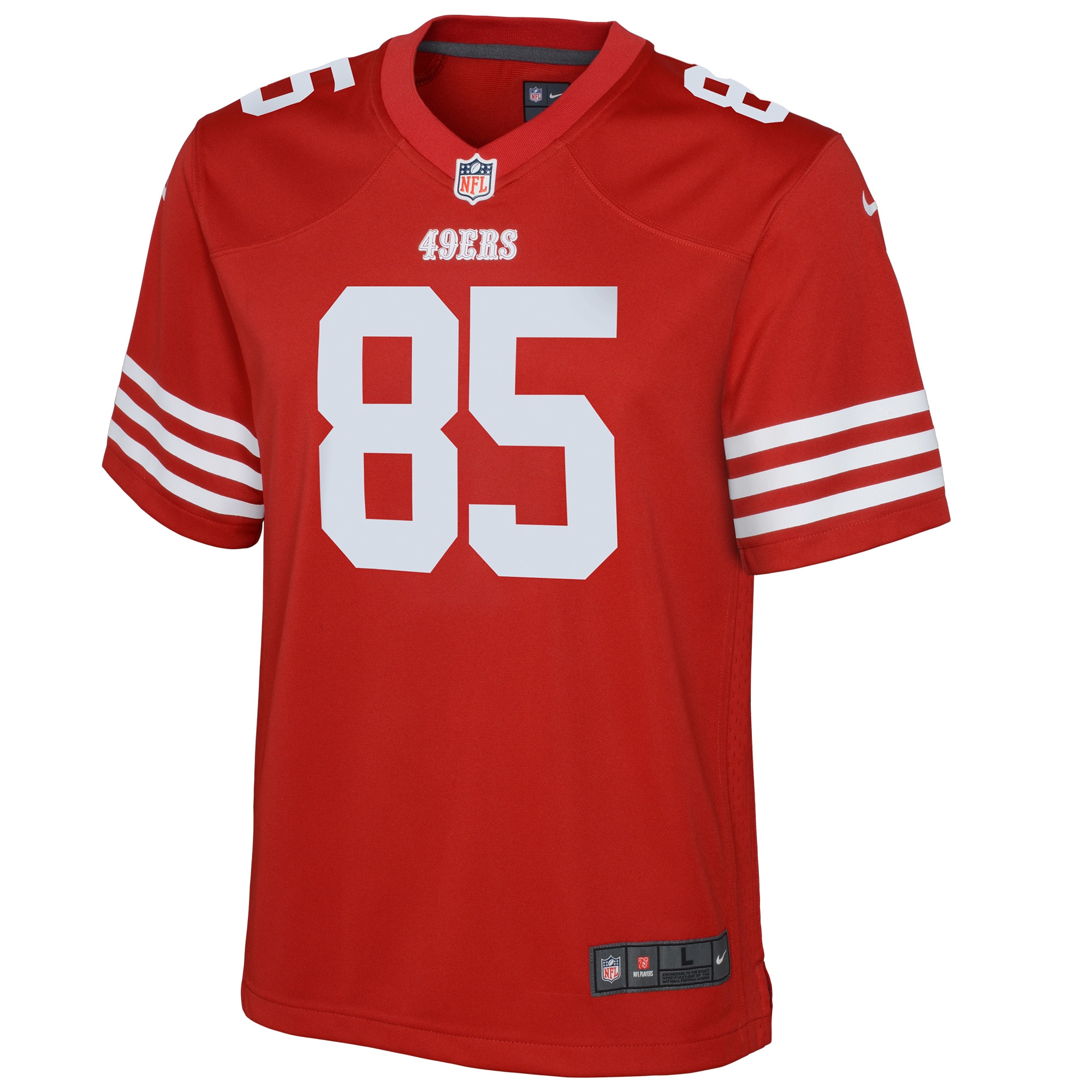 George Kittle San Francisco 49ers Nike Youth Game Jersey - Scarlet - vstockx