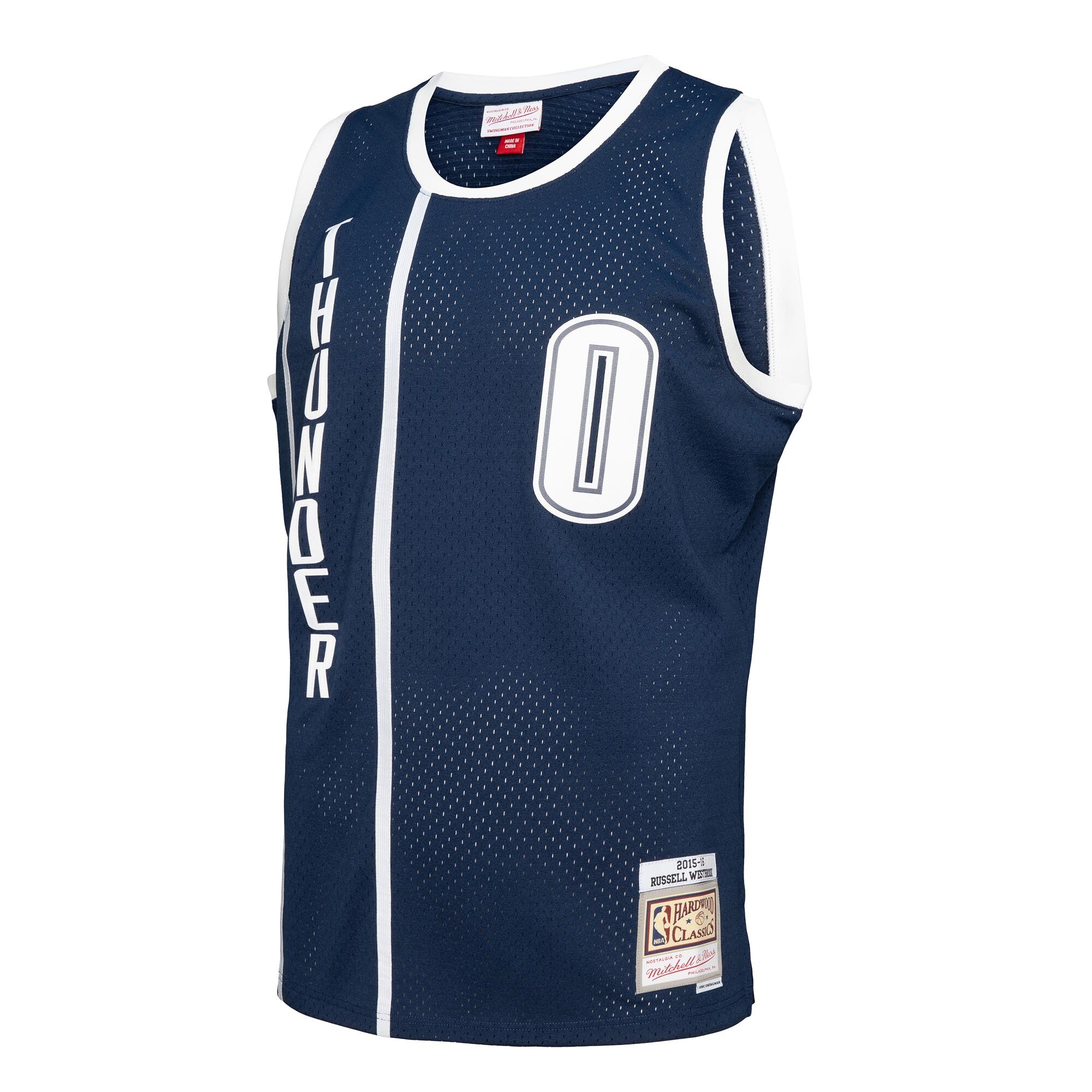 Russell Westbrook Oklahoma City Thunder Mitchell & Ness 2015/16 Swingman Jersey - Blue - vstockx
