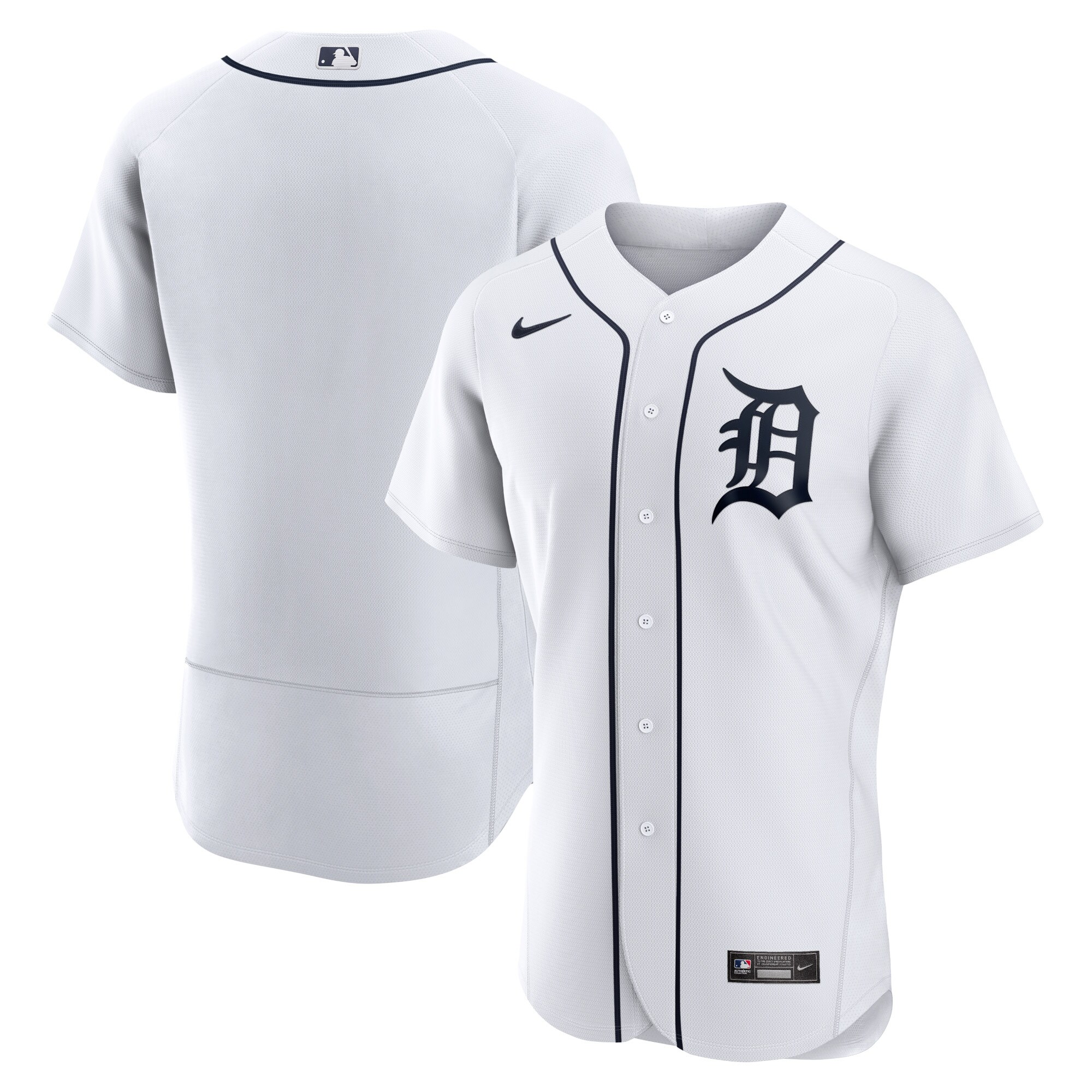 Detroit Tigers Nike Home Logo Authentic Team Jersey - White - vstockx