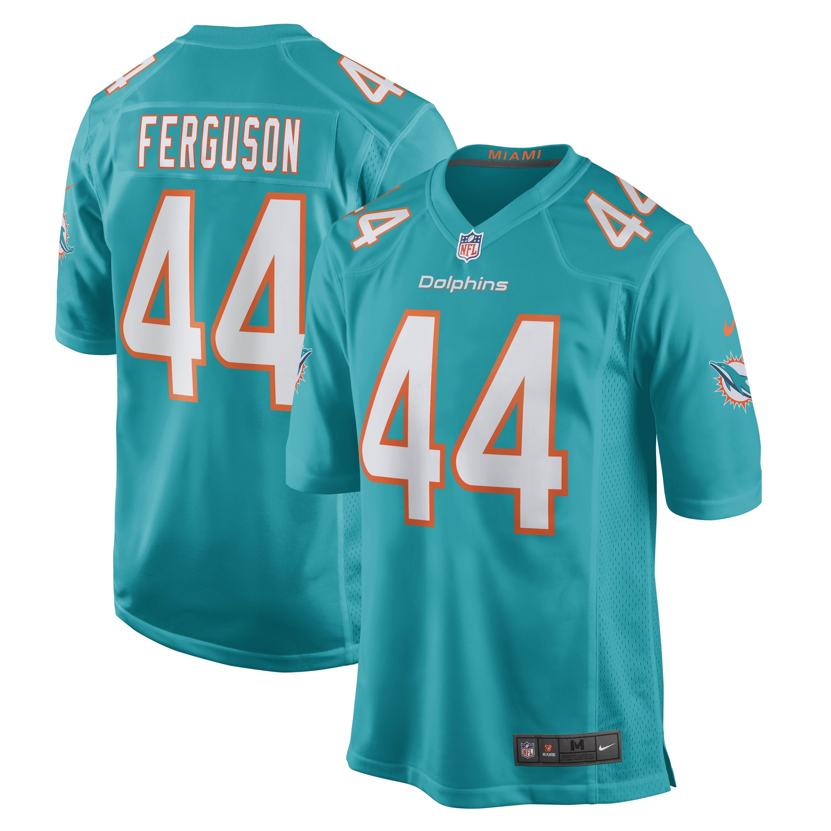 Men's Nike Blake Ferguson Aqua Miami Dolphins Game Player Jersey - vstockx