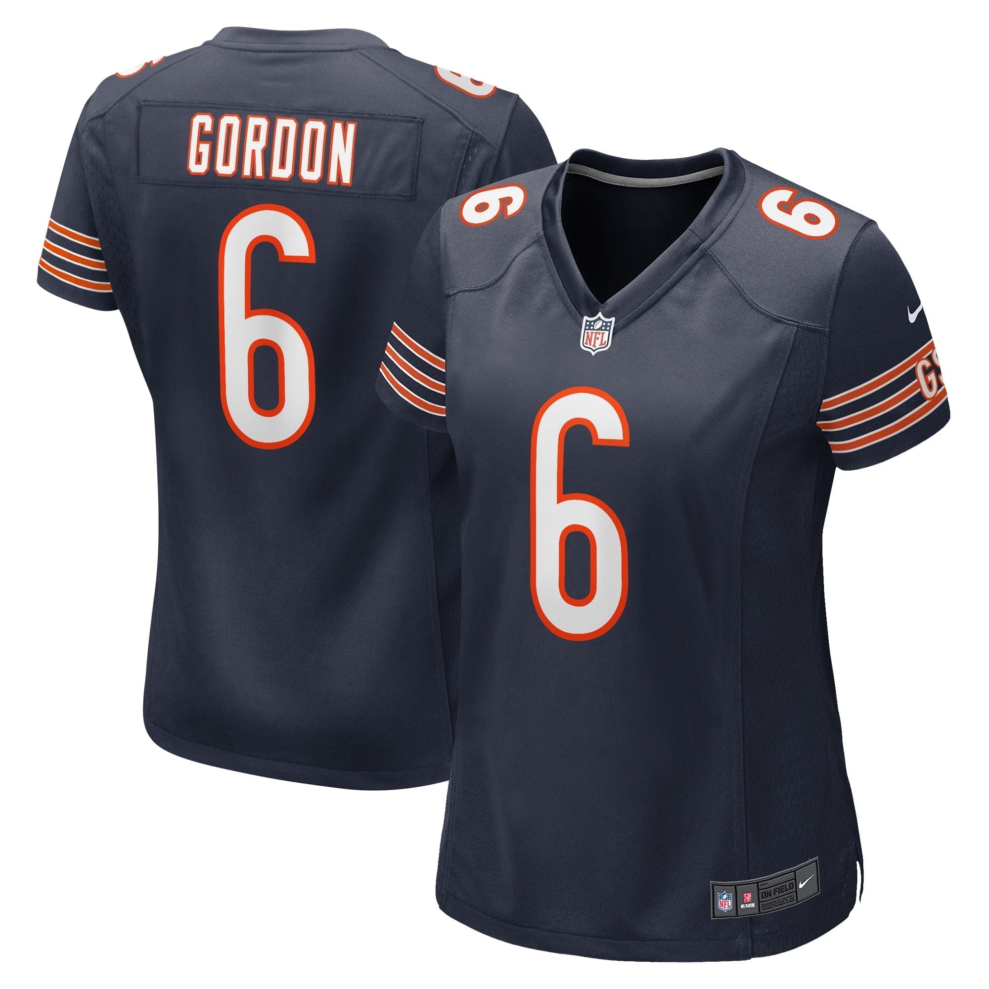 Women's Nike Kyler Gordon Navy Chicago Bears Game Player Jersey - vstockx