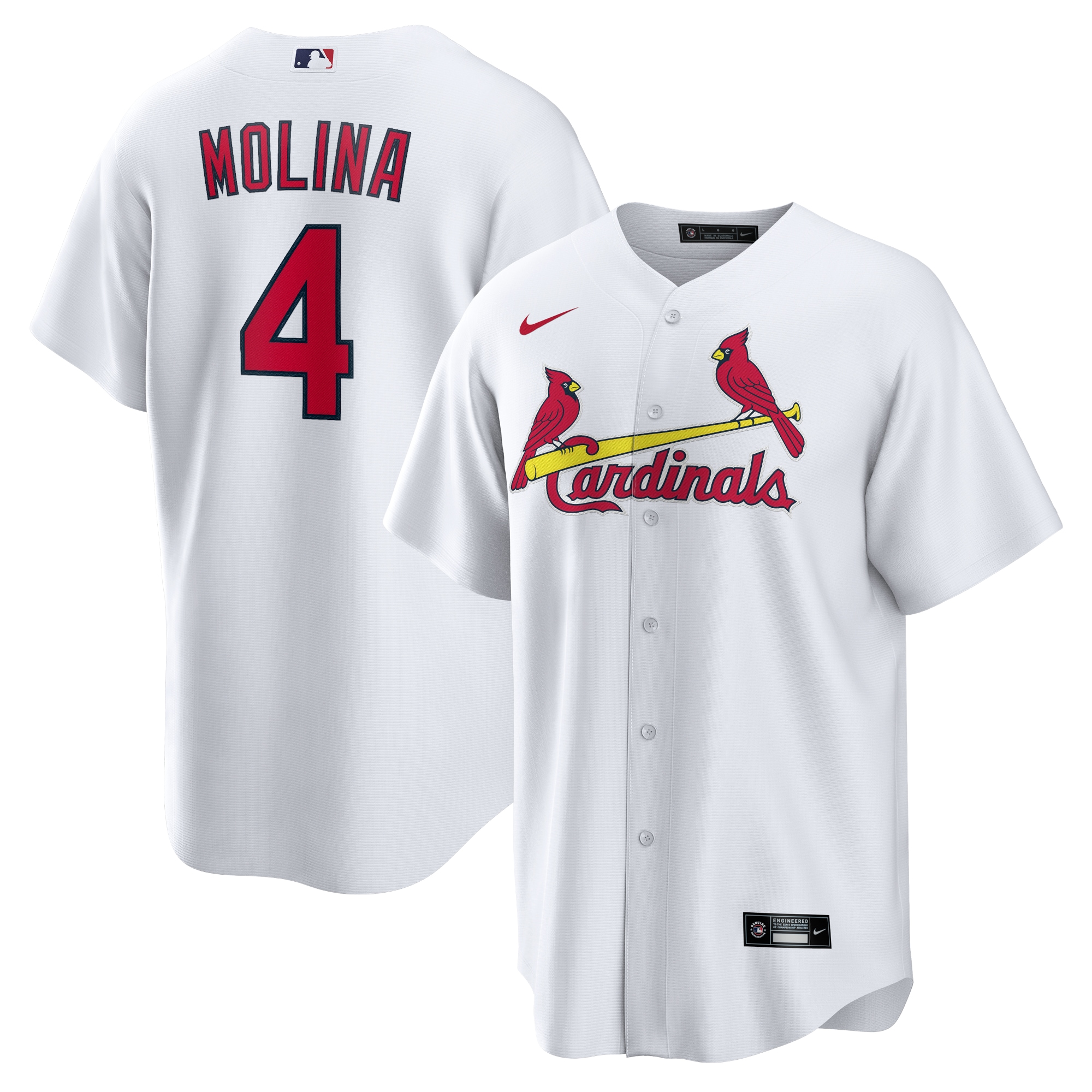 Yadier Molina St. Louis Cardinals Nike Home Replica Player Name Jersey - White - vstockx