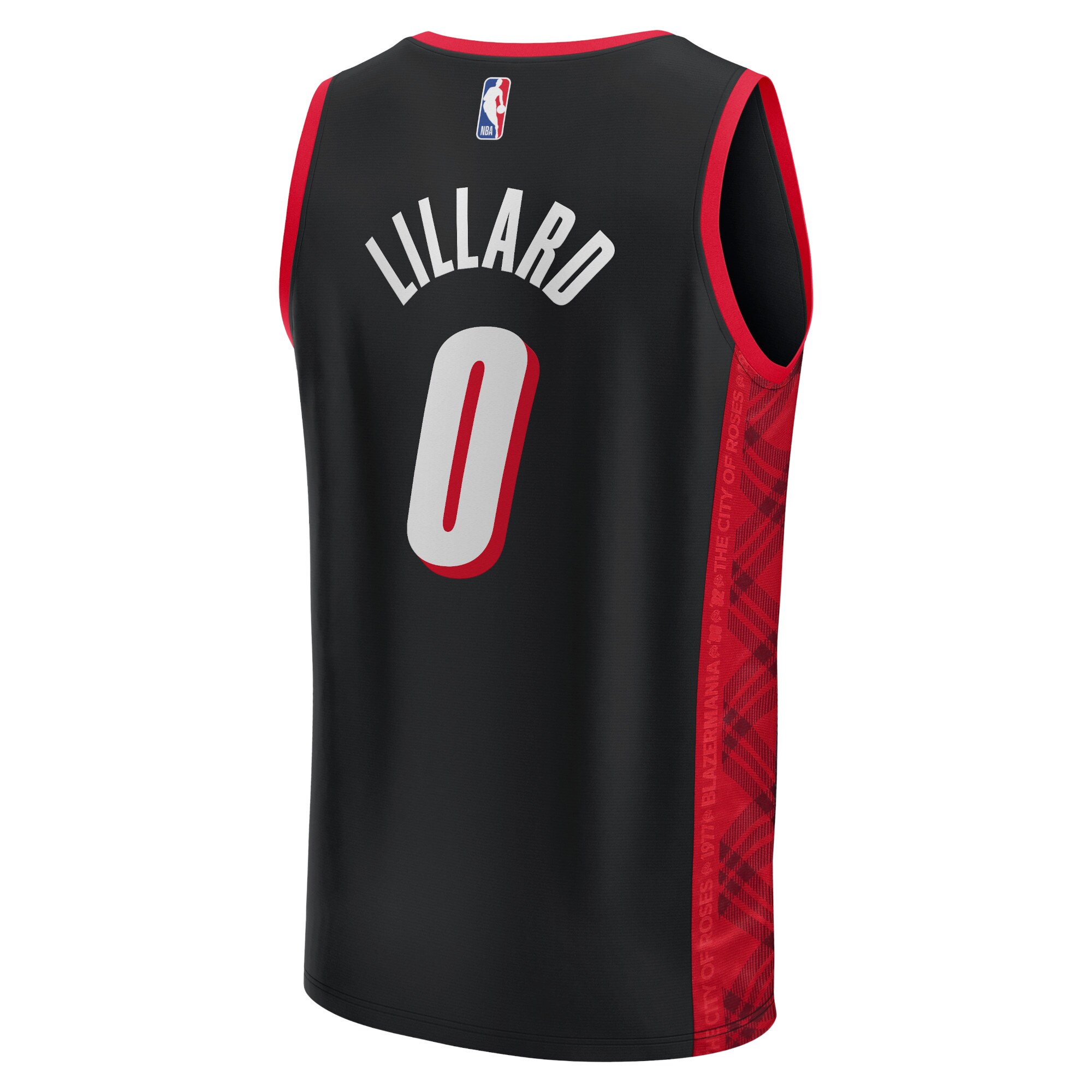 Damian Lillard Portland Trail Blazers Fanatics Branded 2021/22 Fast Break Replica Jersey - City Edition - Black - vstockx