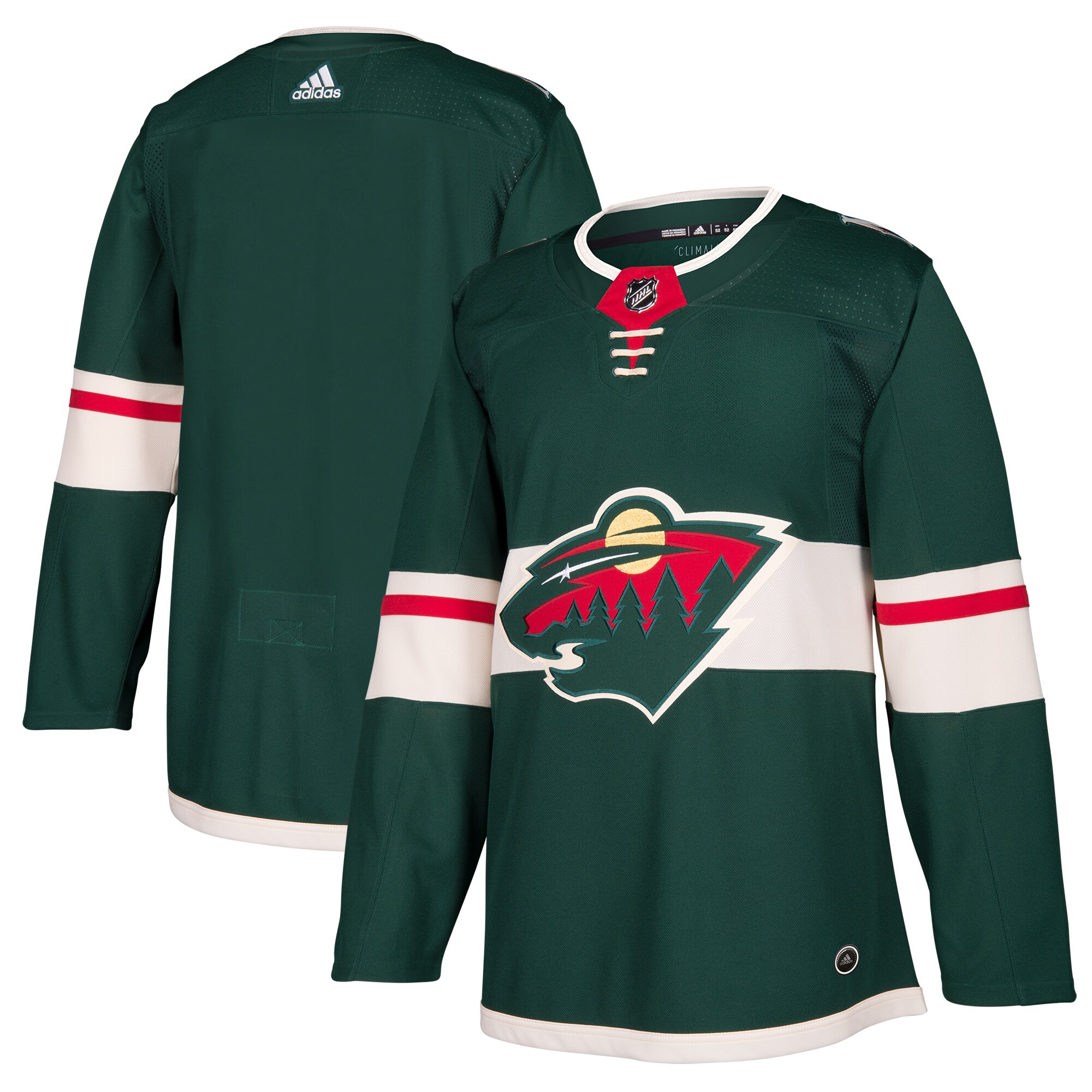 Minnesota Wild adidas Home Authentic Blank Jersey - Green - vstockx
