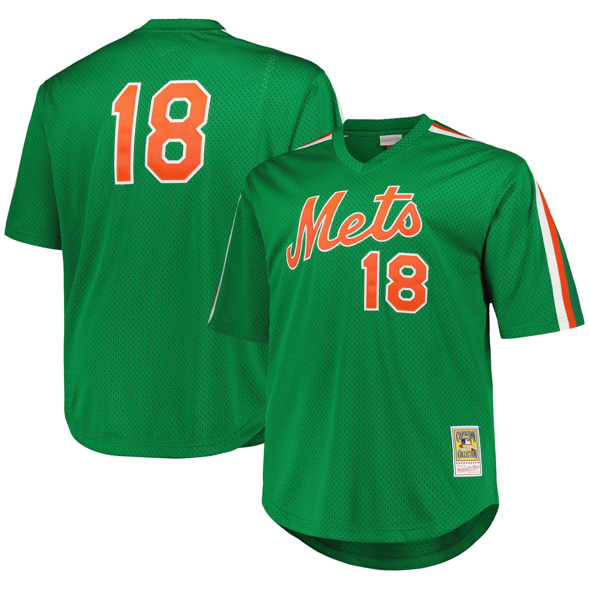 Darryl Strawberry New York Mets Mitchell & Ness 1988 Cooperstown Collection Mesh Pullover Jersey - Green - vstockx