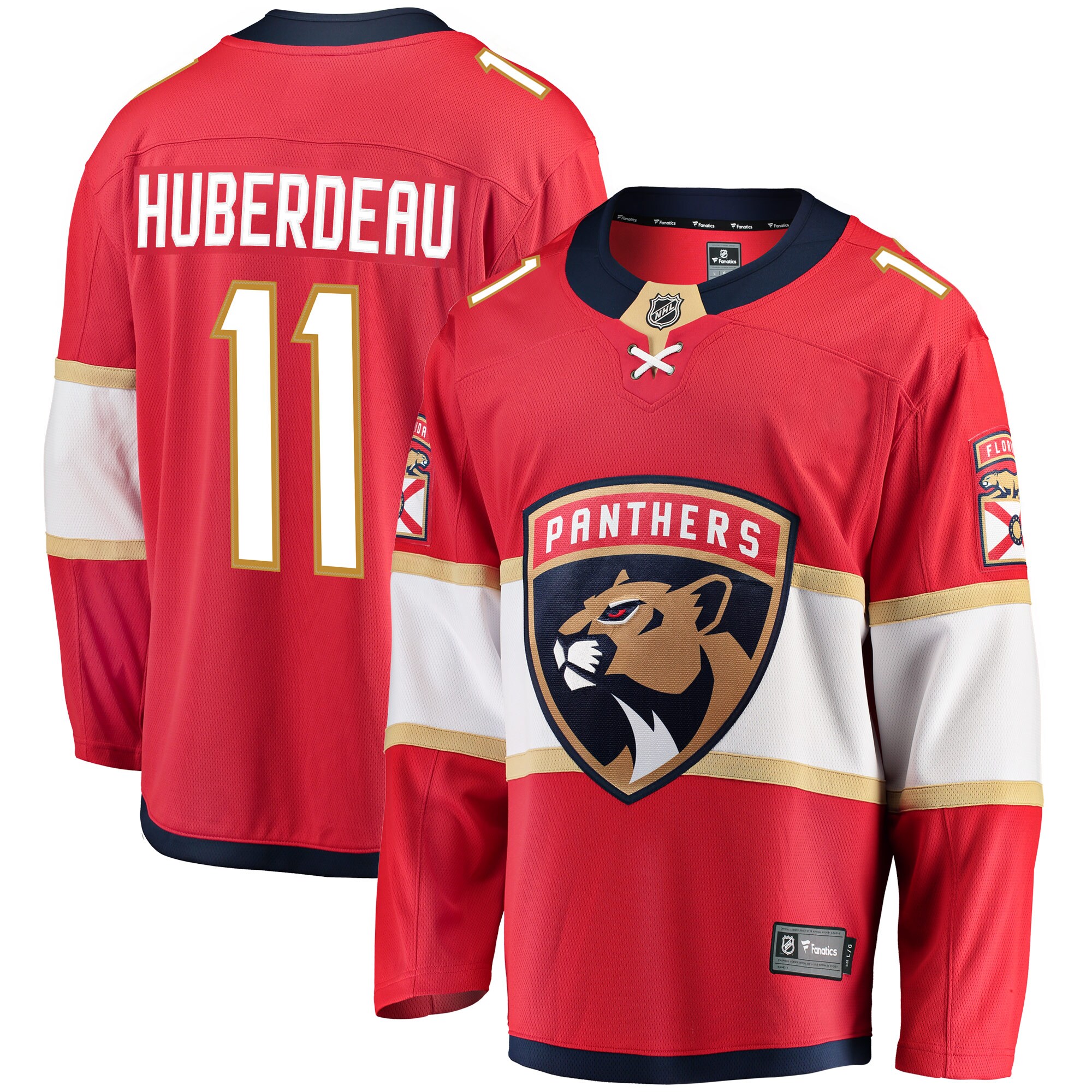 Jonathan Huberdeau Florida Panthers Fanatics Branded Breakaway Jersey - Red - vstockx