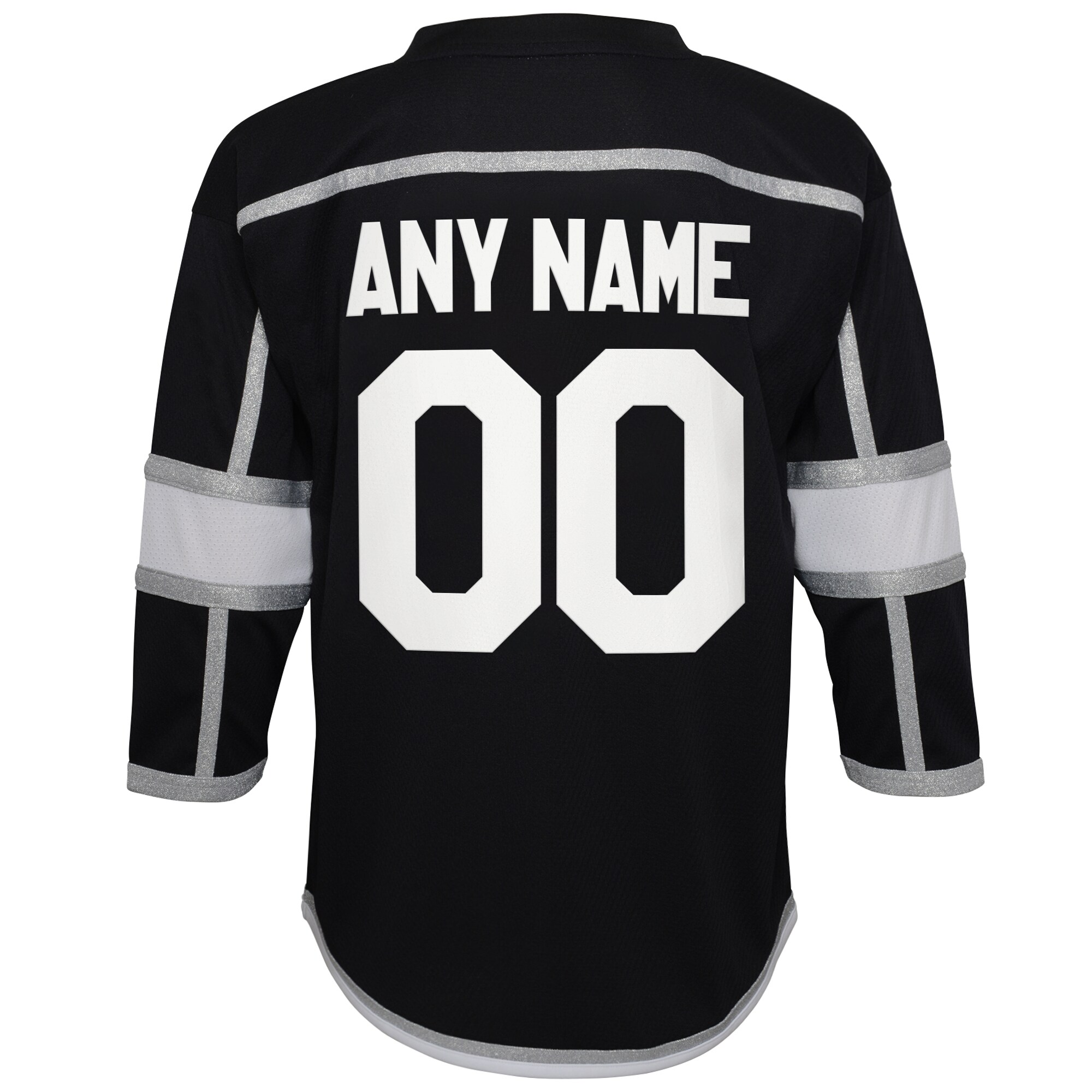 Los Angeles Kings Youth Home Replica Custom Jersey - Black - vstockx