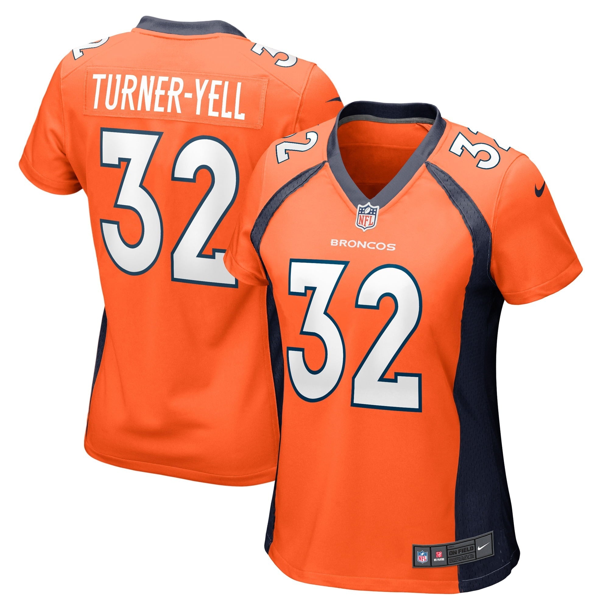 Women's Nike Delarrin Turner-Yell Orange Denver Broncos Game Player Jersey - vstockx