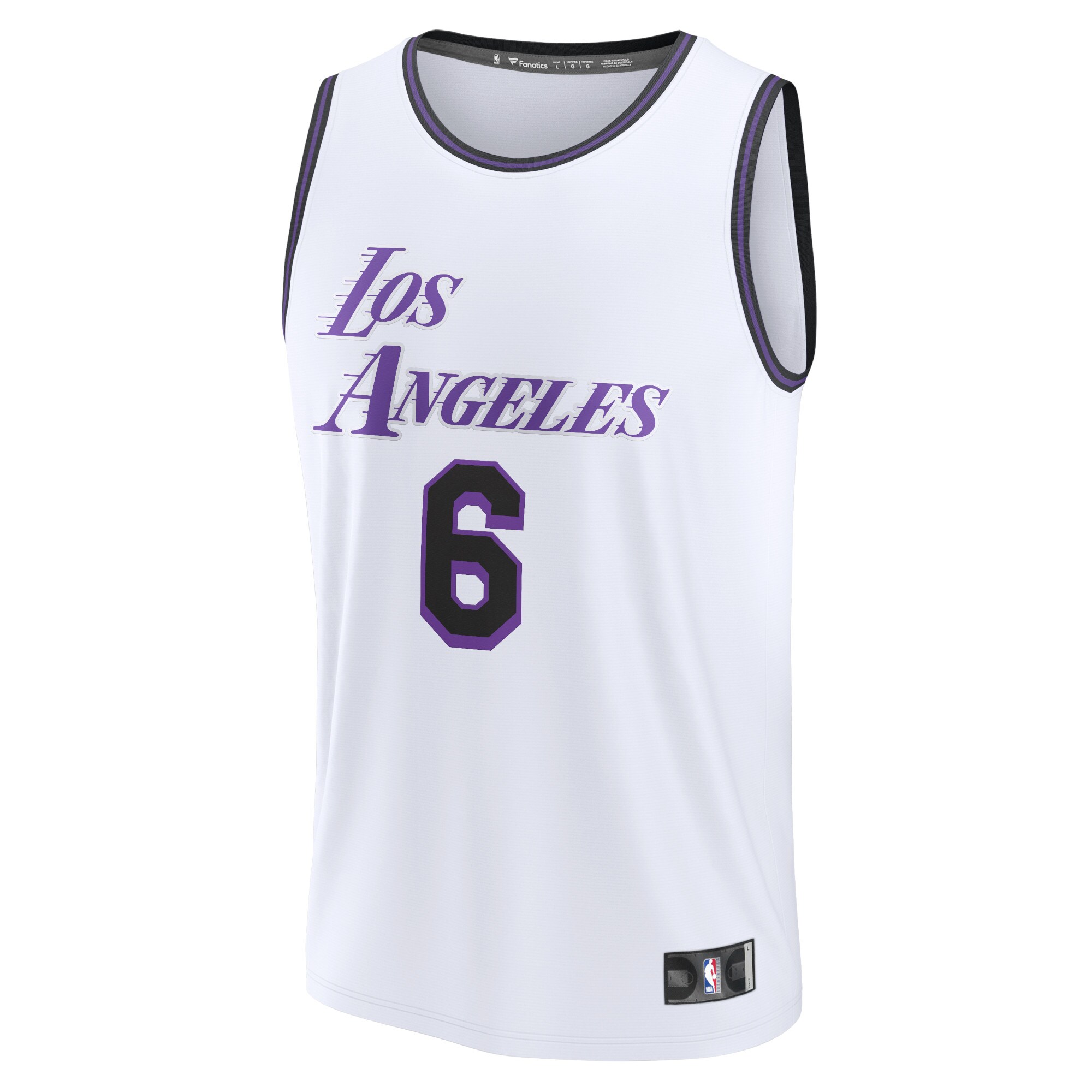 LeBron James Los Angeles Lakers Fanatics Branded Youth 2022/23 Fastbreak Jersey - City Edition - White - vstockx