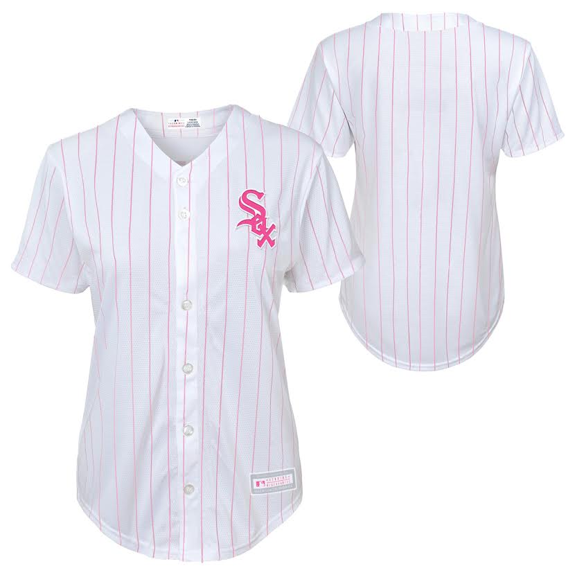 Child Girls Chicago White Sox Replica Pink Home Fashion Jersey - vstockx