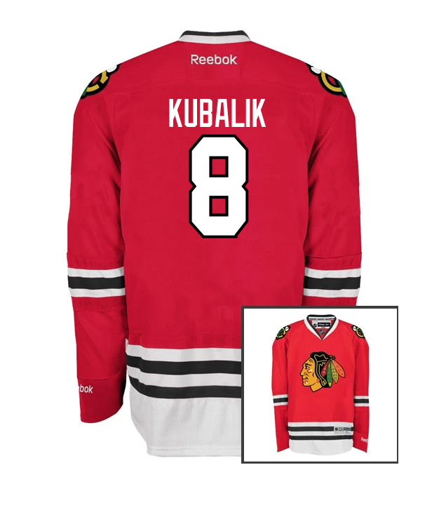 Men's Dominik Kubalik Chicago Blackhawks Reebok Red Home Premier Jersey - vstockx