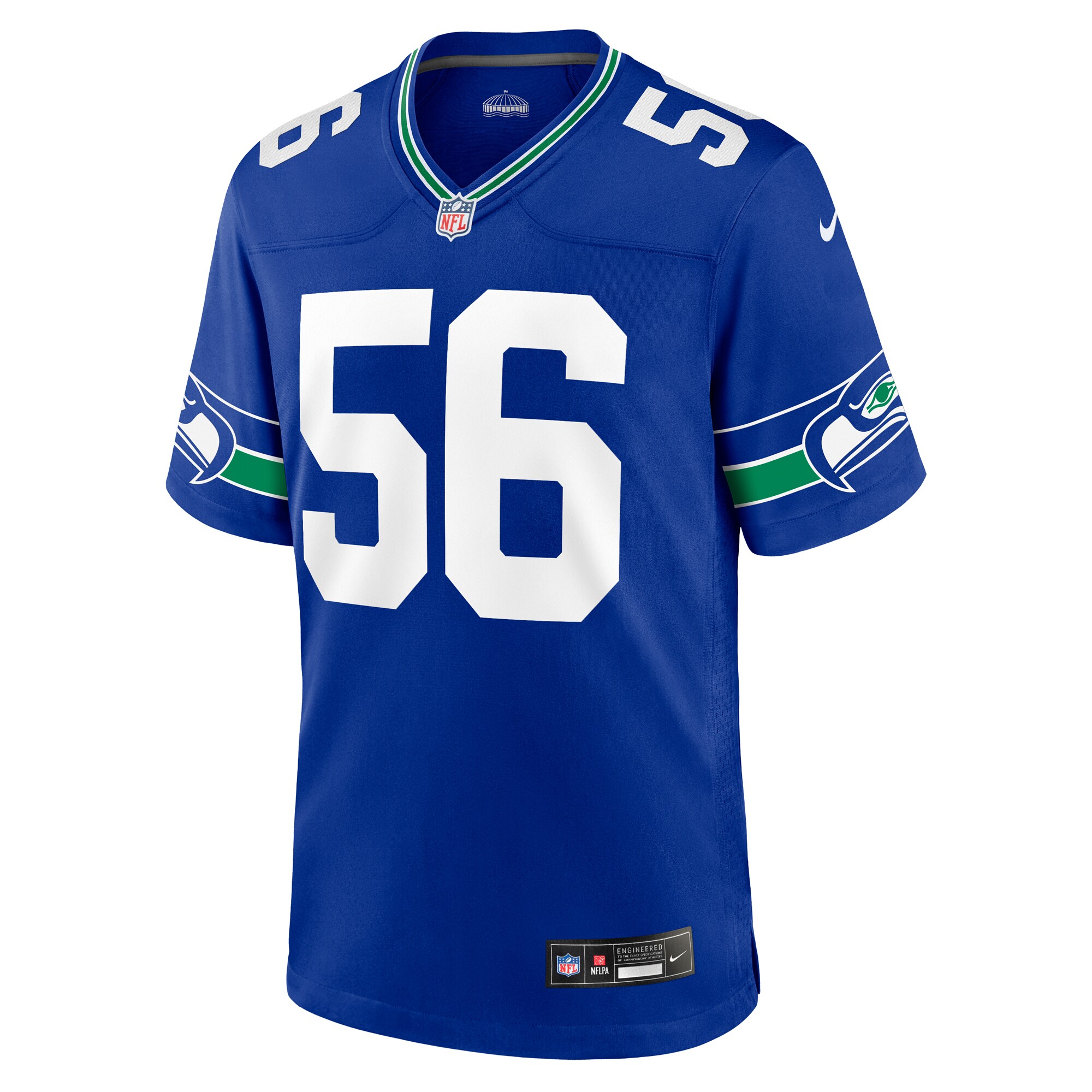 Jordyn Brooks Seattle Seahawks Nike Throwback Player Game Jersey - Royal - vstockx