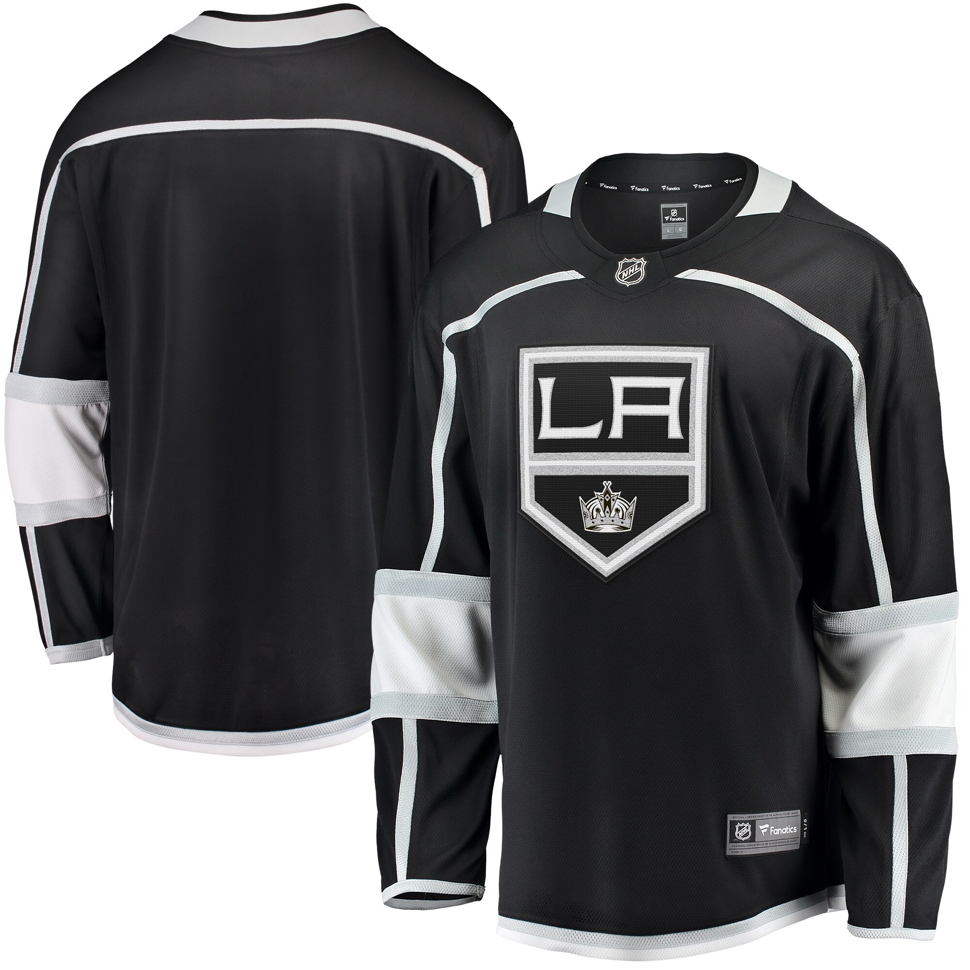Los Angeles Kings Fanatics Branded 2020/21 Home Breakaway Jersey - Black - vstockx