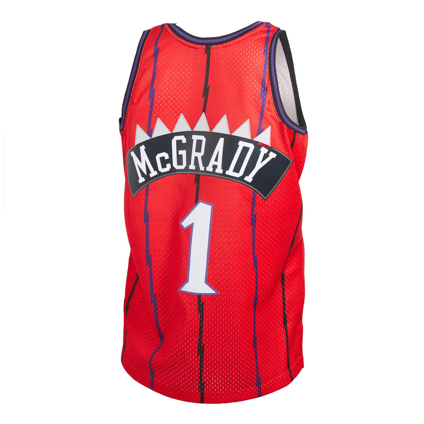 Men's Toronto Raptors Tracy McGrady Mitchell & Ness Red 1998-99 Hardwood Classics Reload 2.0 Swingman Jersey - vstockx