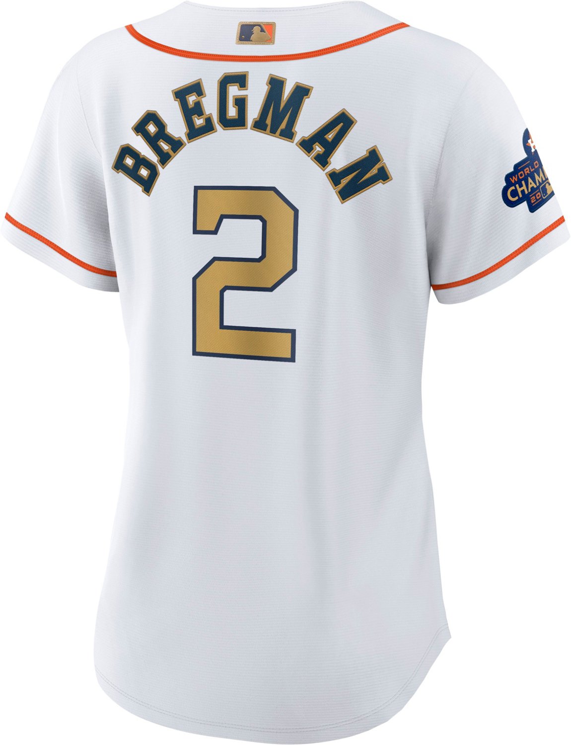 Nike Women's Houston Astros Gold Alex Bregman Replica Jersey - vstockx