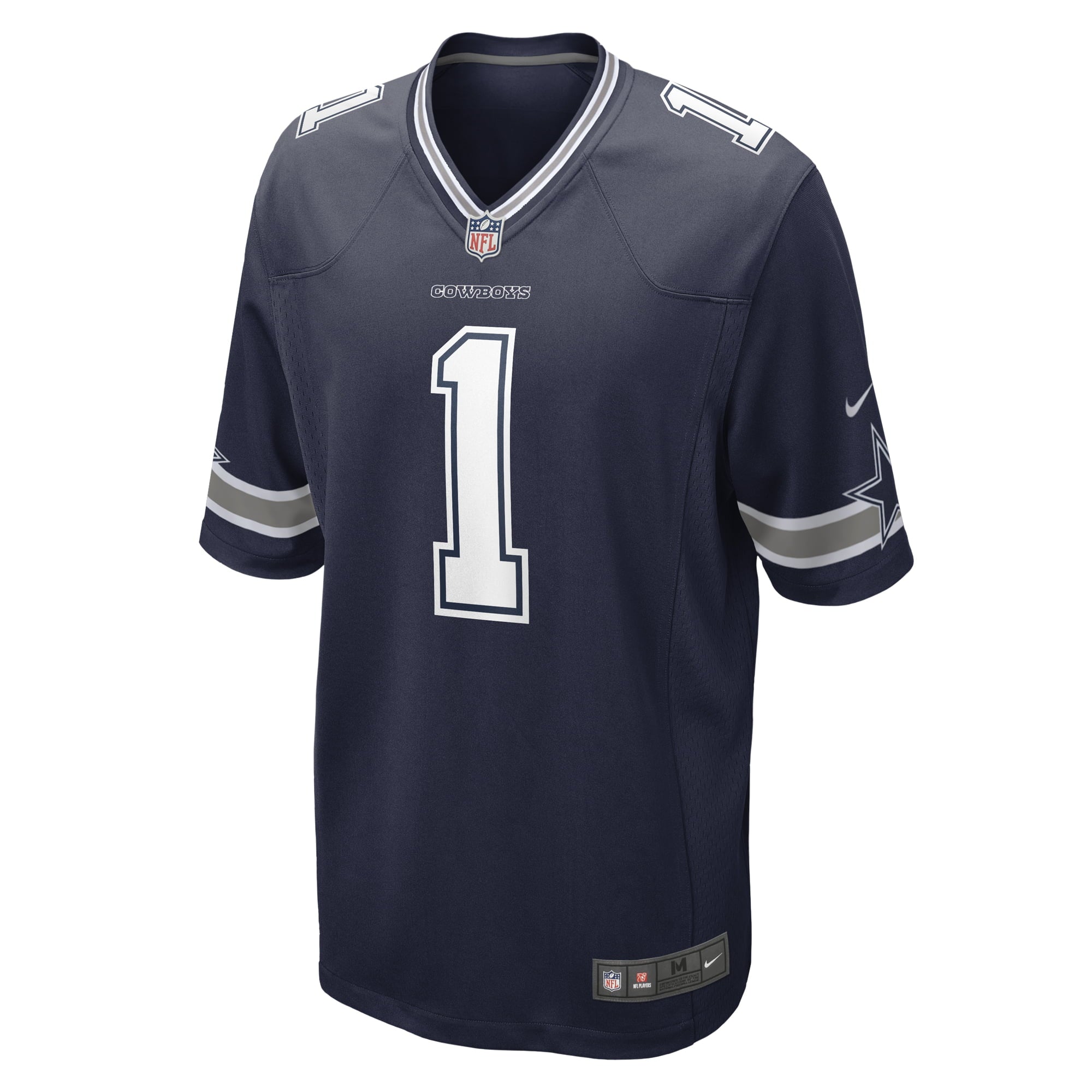 Men's Nike Number 1 Dad Navy Dallas Cowboys Game Jersey - vstockx
