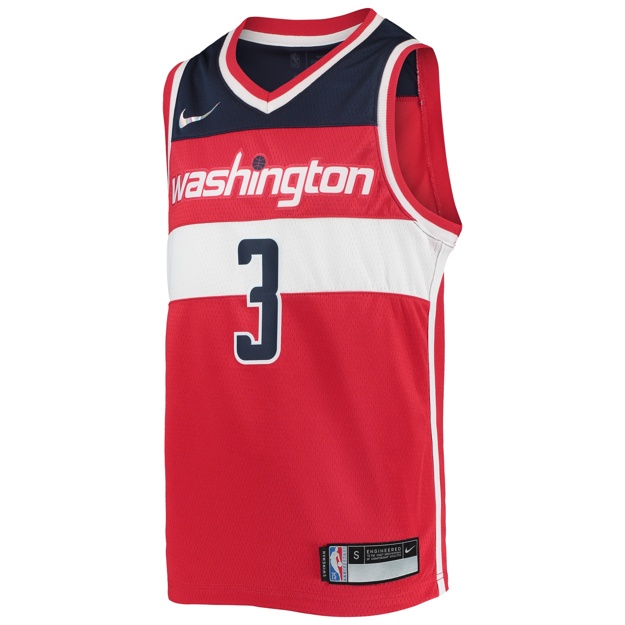 Bradley Beal Washington Wizards Nike Youth 2021/22 Diamond Swingman Jersey - Icon Edition - Red - vstockx