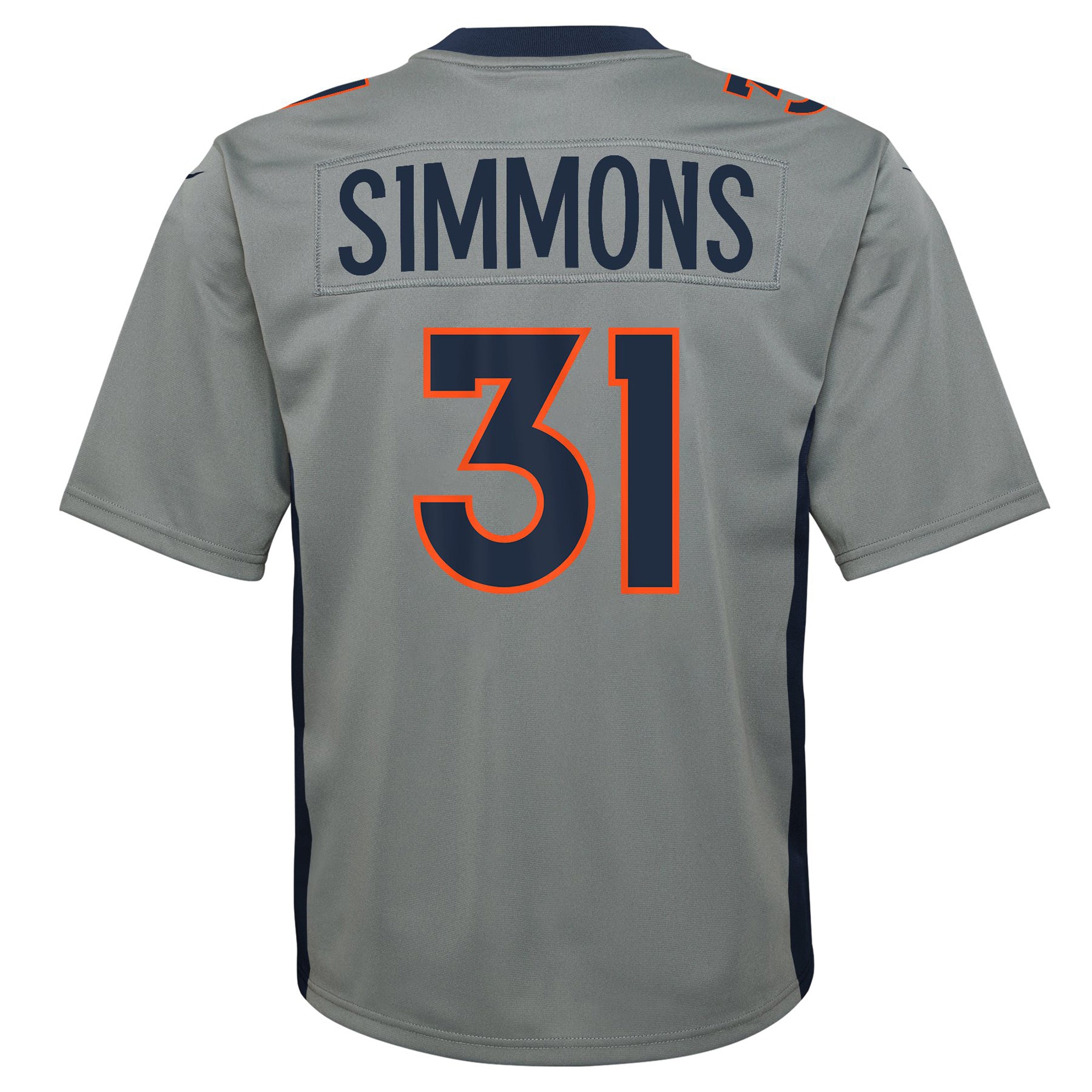 Justin Simmons Denver Broncos Nike Youth Inverted Game Jersey - Gray - vstockx