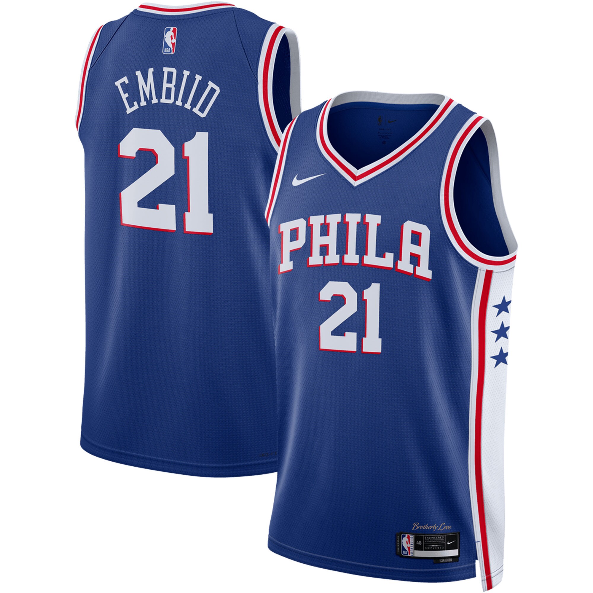 Joel Embiid Philadelphia 76ers Nike Unisex Swingman Jersey - Association Edition - Royal - vstockx