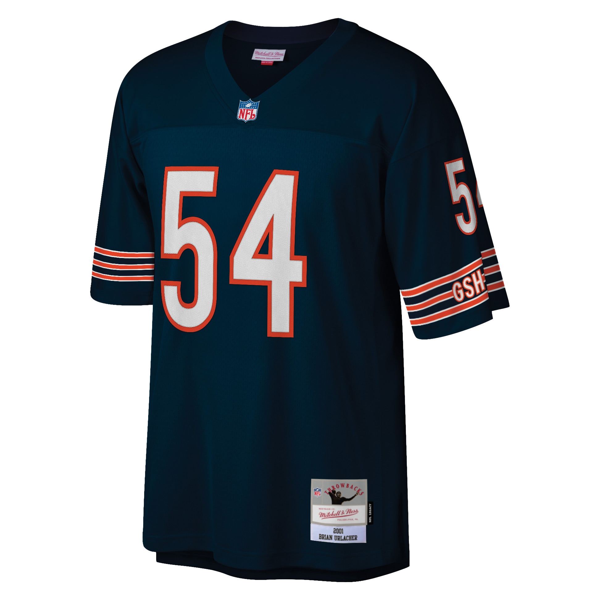 Brian Urlacher Chicago Bears Mitchell & Ness Retired Player Legacy Replica Jersey - Navy - vstockx