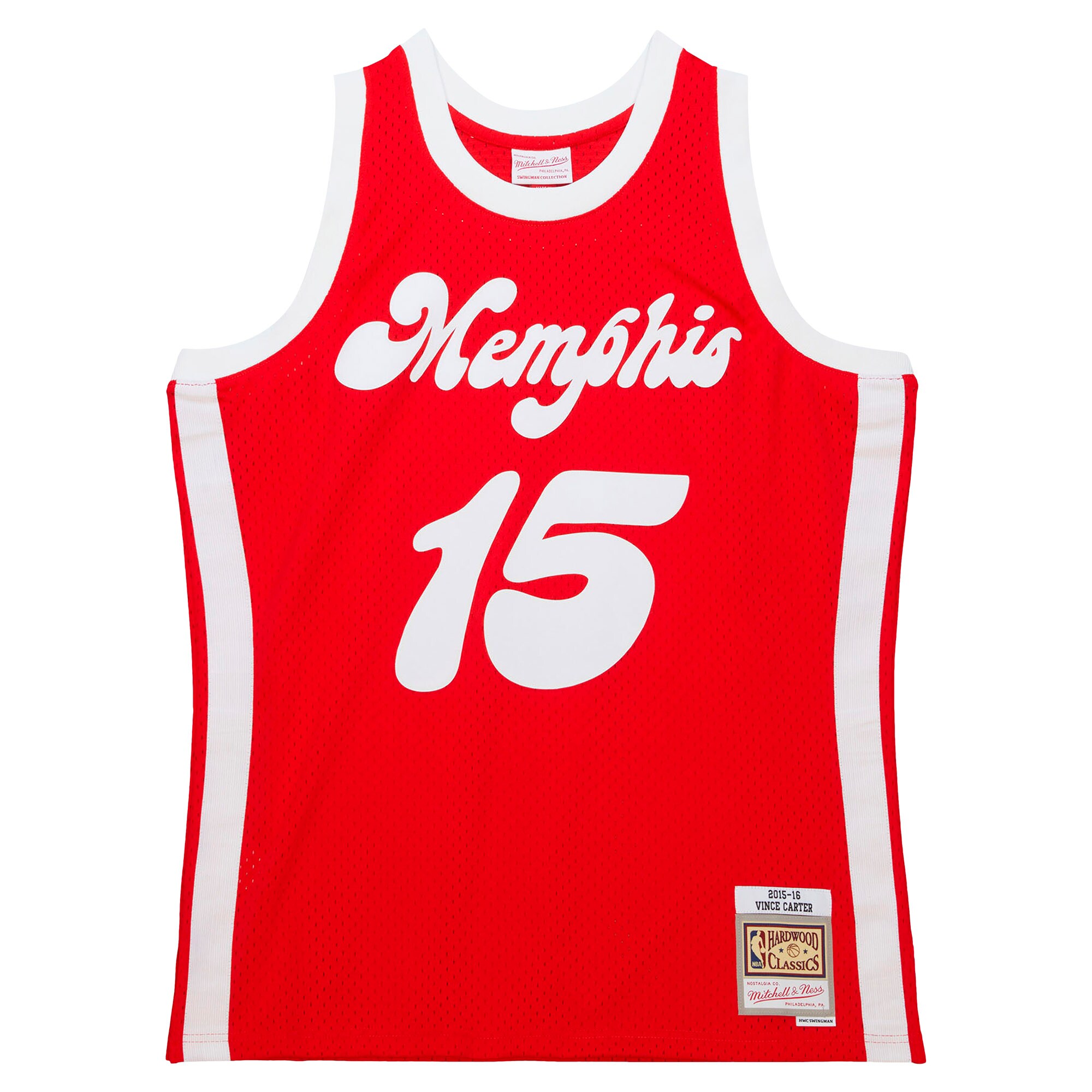 Vince Carter Memphis Grizzlies Mitchell & Ness Hardwood Classics Swingman Jersey - Red - vstockx