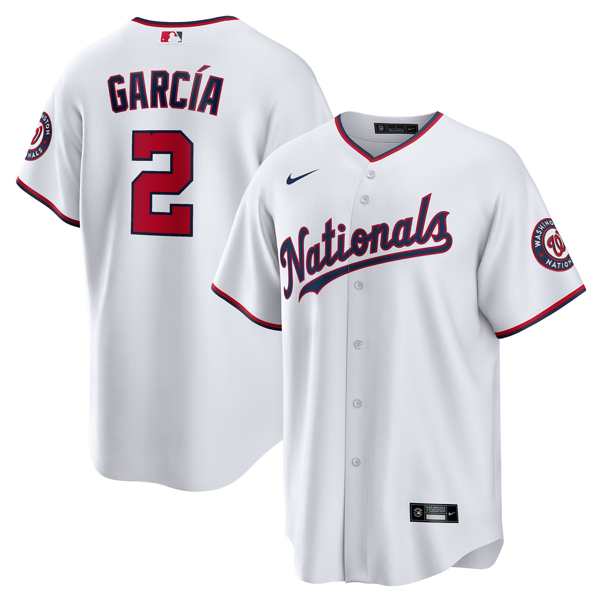 Luis Garcia Washington Nationals Nike Home Replica Player Jersey - White - vstockx