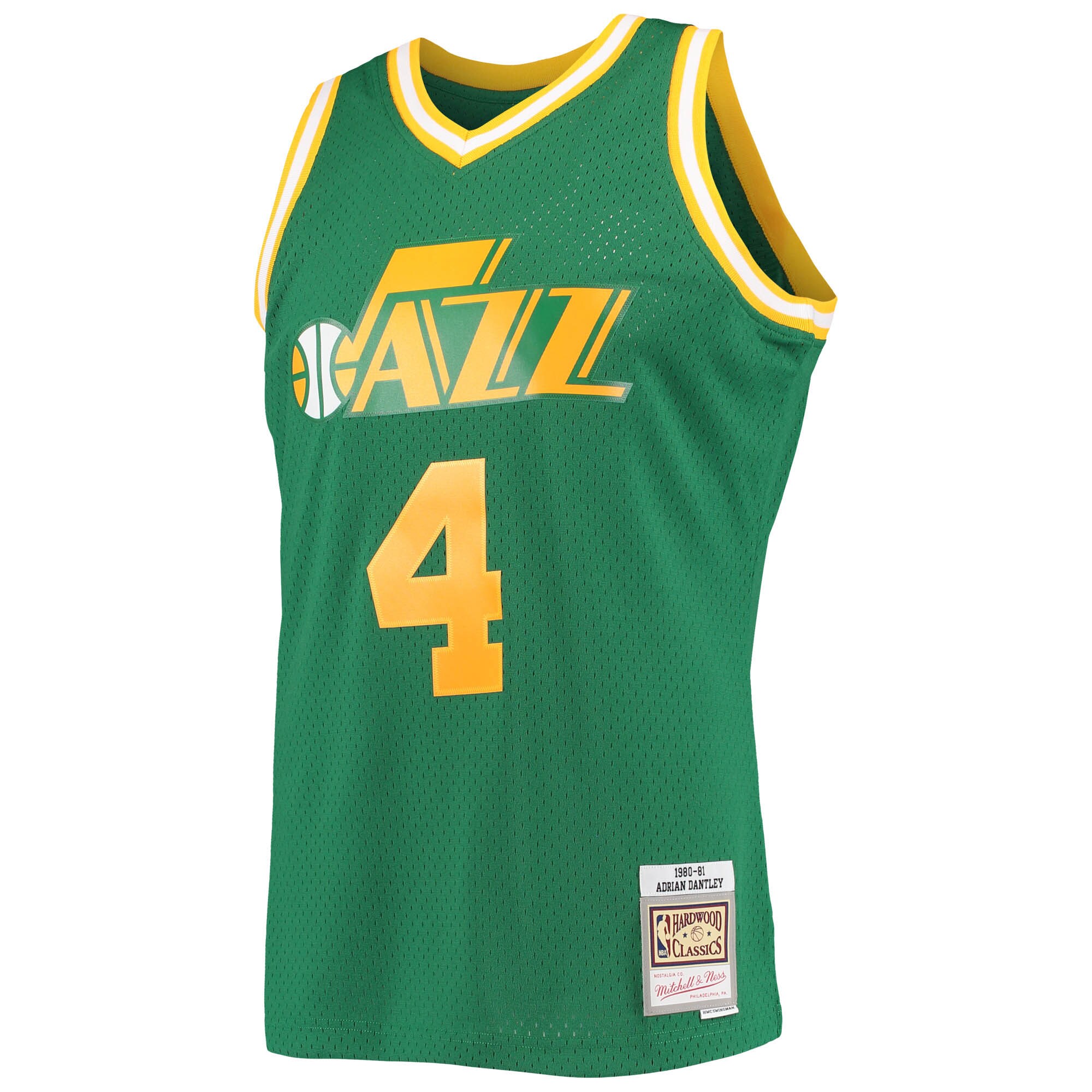 Adrian Dantley Utah Jazz Mitchell & Ness Hardwood Classics Swingman Jersey - Green - vstockx