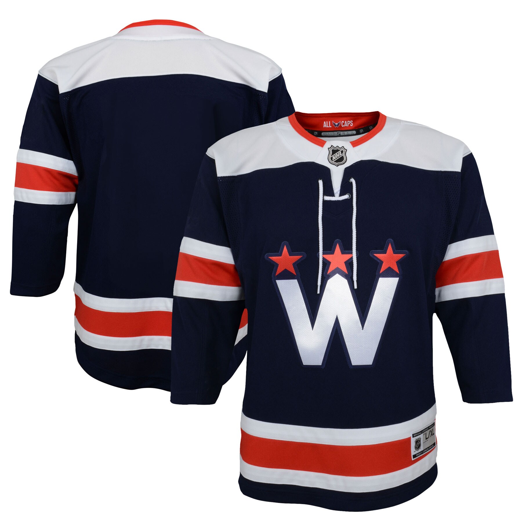 Washington Capitals Youth 2020/21 Alternate Premier Jerseys - Navy - vstockx