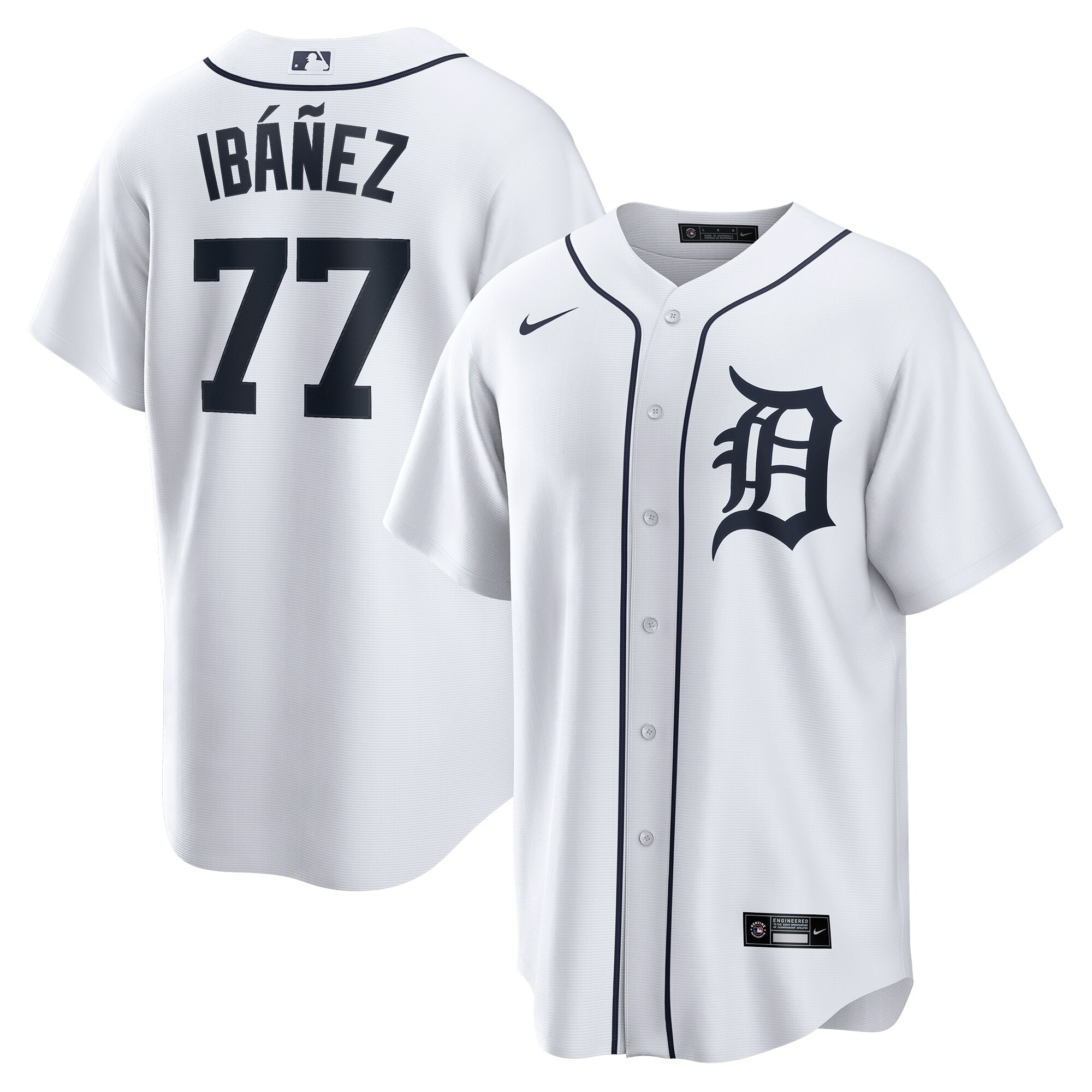 Andy Ibanez Detroit Tigers Nike Home Replica Player Jersey - White - vstockx