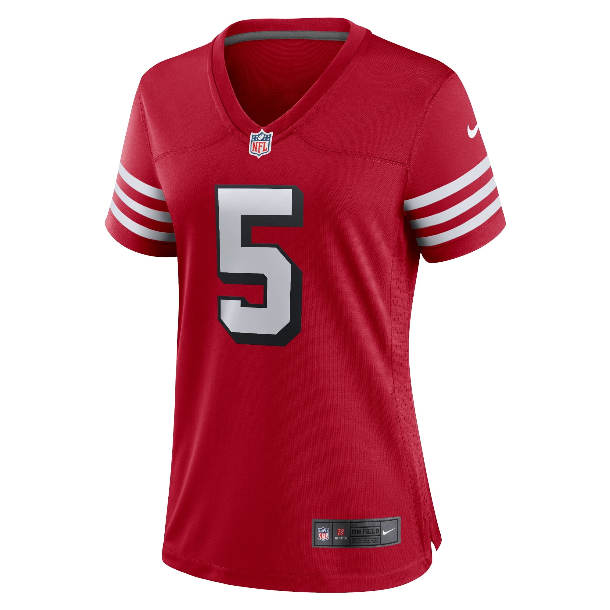 Women's Nike Trey Lance Scarlet San Francisco 49ers Alternate Game Jersey - vstockx
