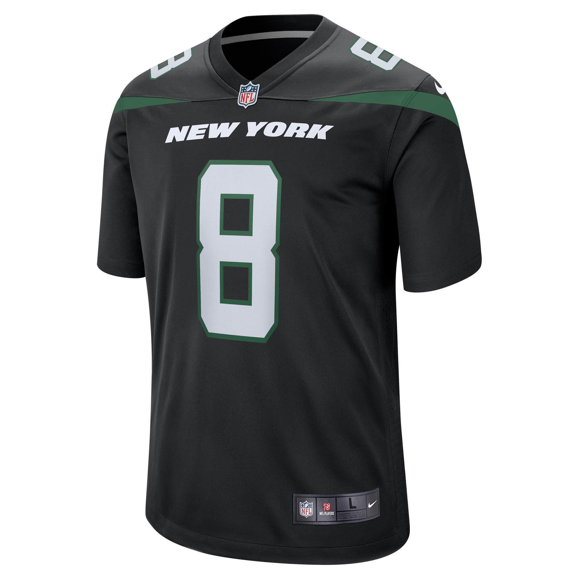 Aaron Rodgers New York Jets Nike Youth Game Jersey - Black - vstockx