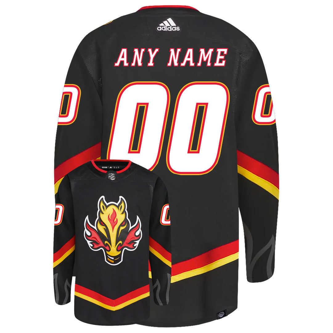 Customizable Calgary Flames Adidas Primegreen Authentic NHL Hockey Jersey - vstockx