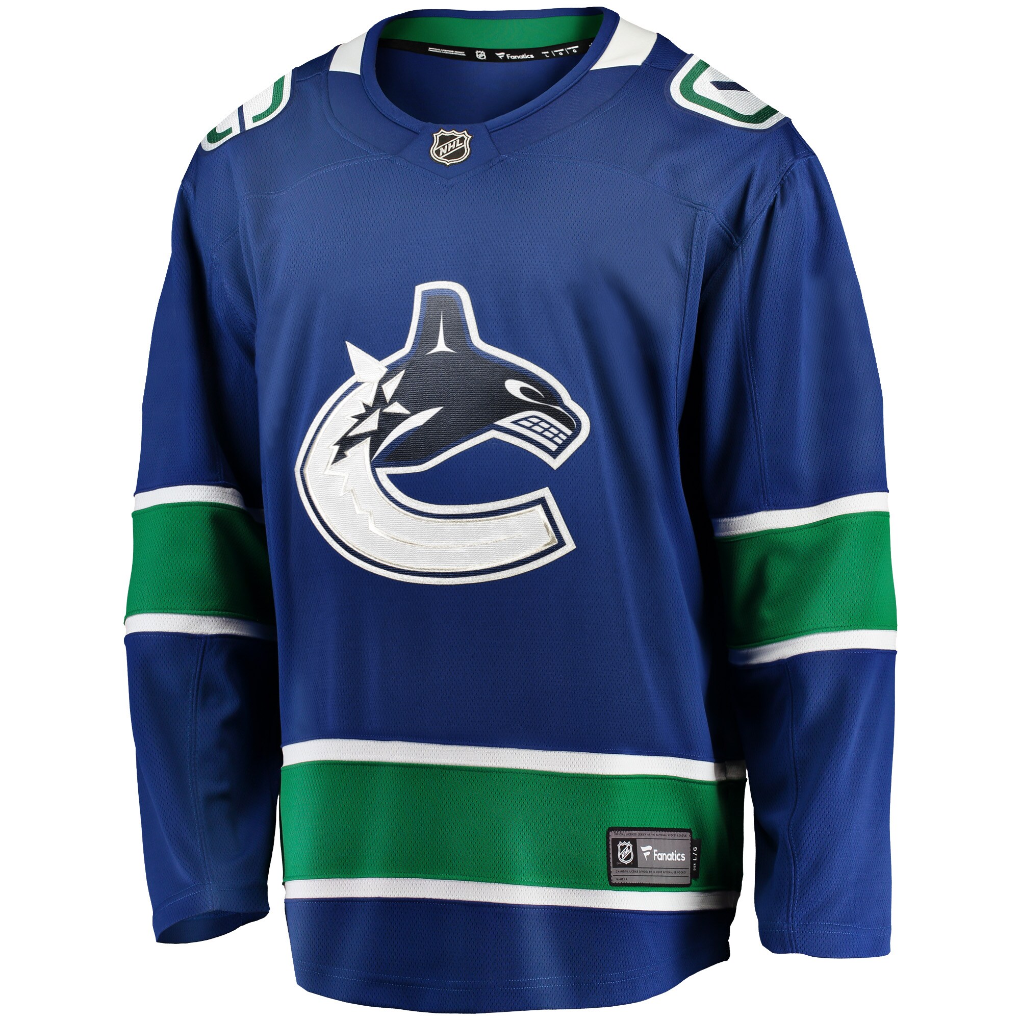 Vancouver Canucks Fanatics Branded Home Team Breakaway Jersey - Blue - vstockx