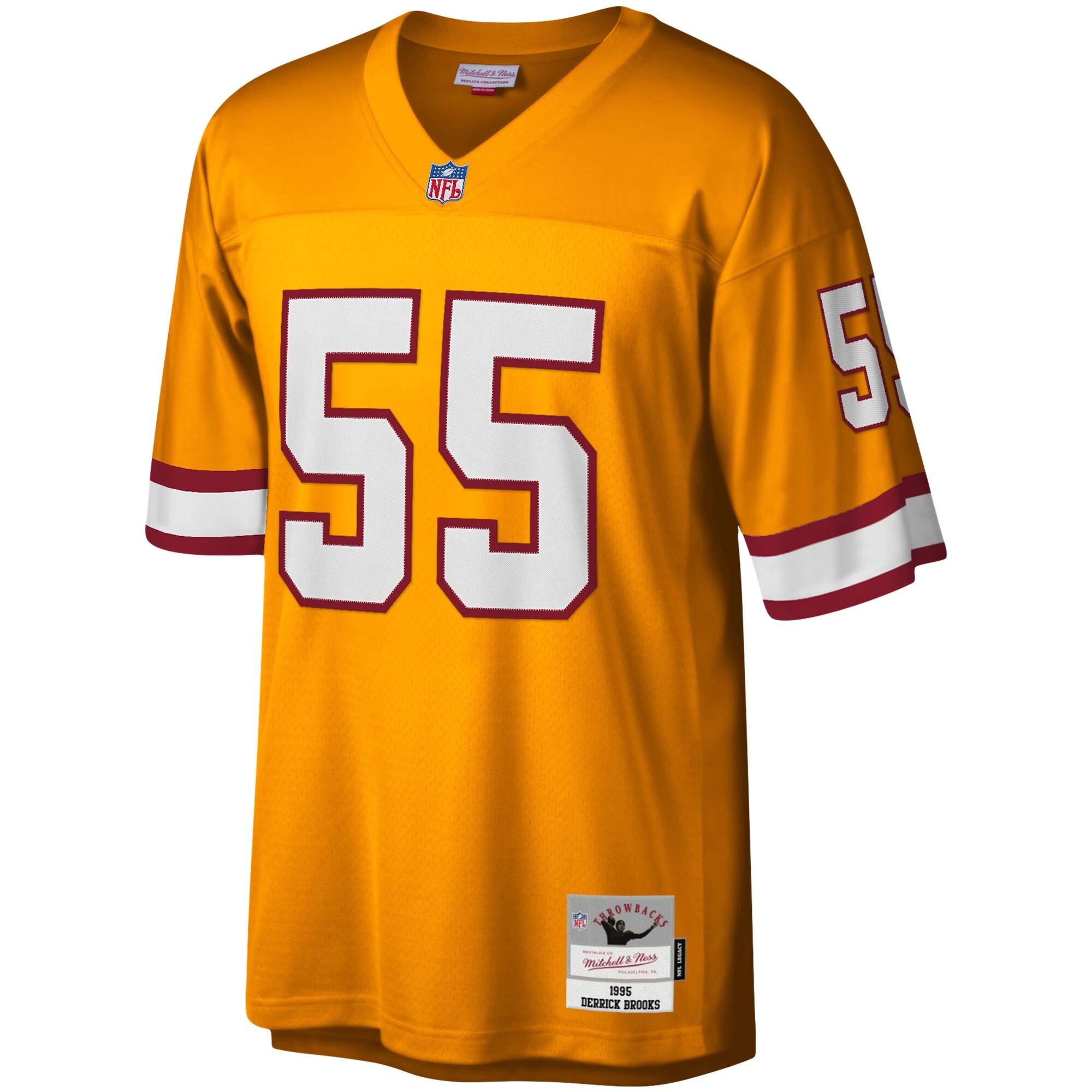 Derrick Brooks Tampa Bay Buccaneers Mitchell & Ness Big & Tall 1995 Legacy Retired Player Jersey - Orange - vstockx