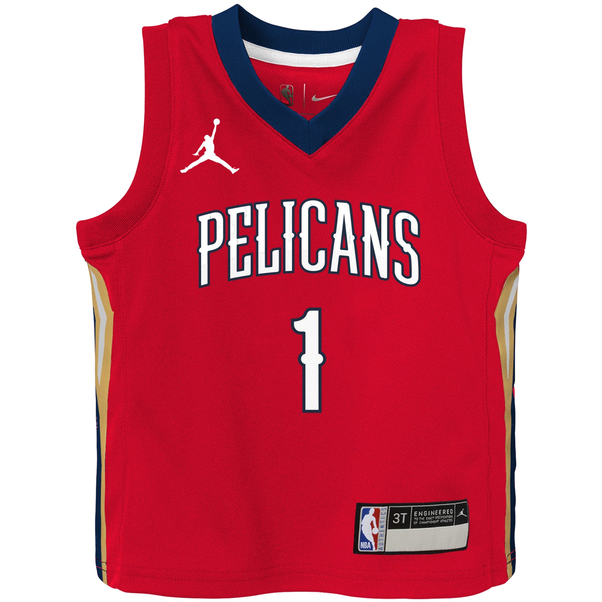 Zion Williamson New Orleans Pelicans Jordans Brand Toddler 2020/21 Jersey - Red - Statement Edition - vstockx
