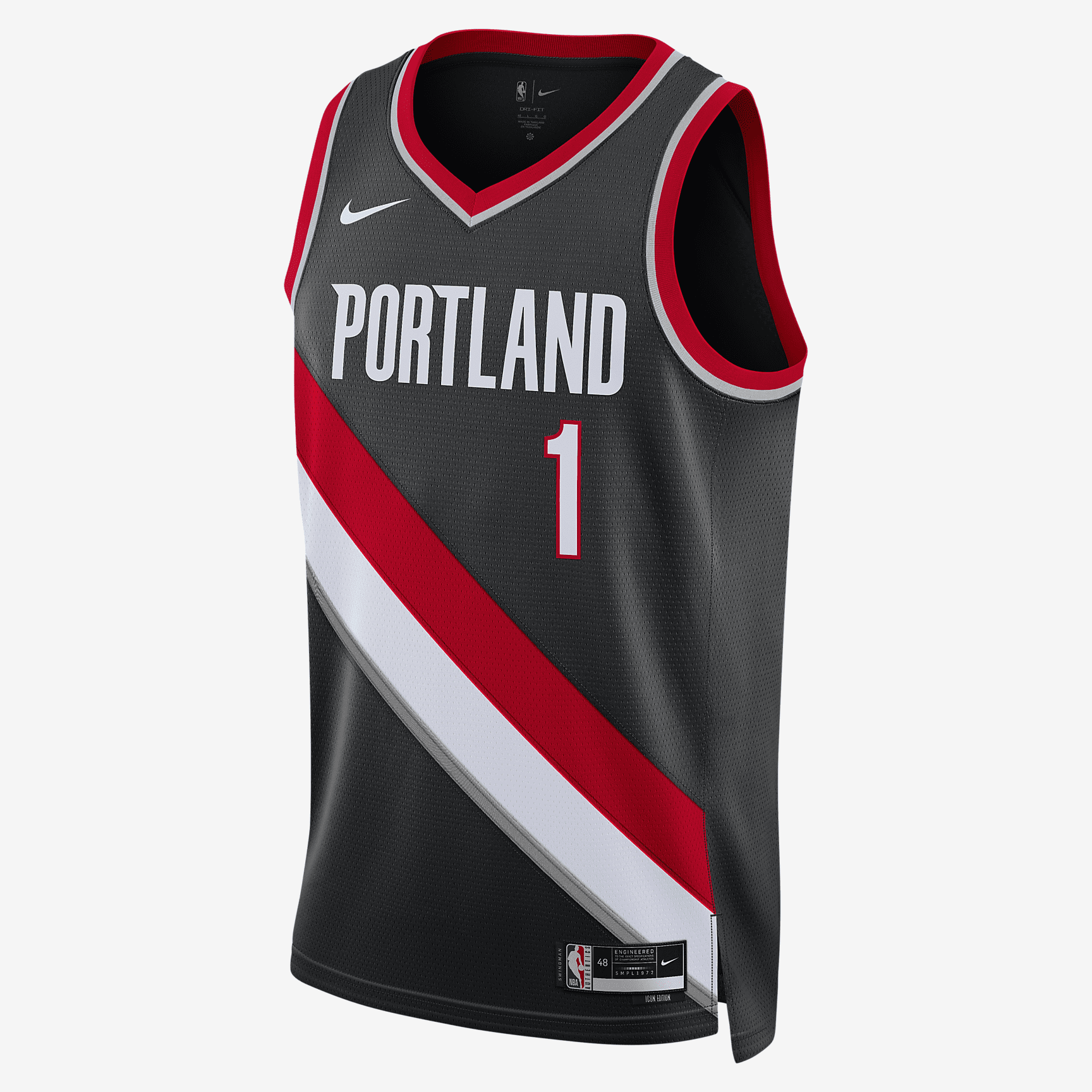 Portland Trail Blazers Icon Edition 2022/23 Nike Dri-FIT NBA Swingman Jersey - Black - vstockx