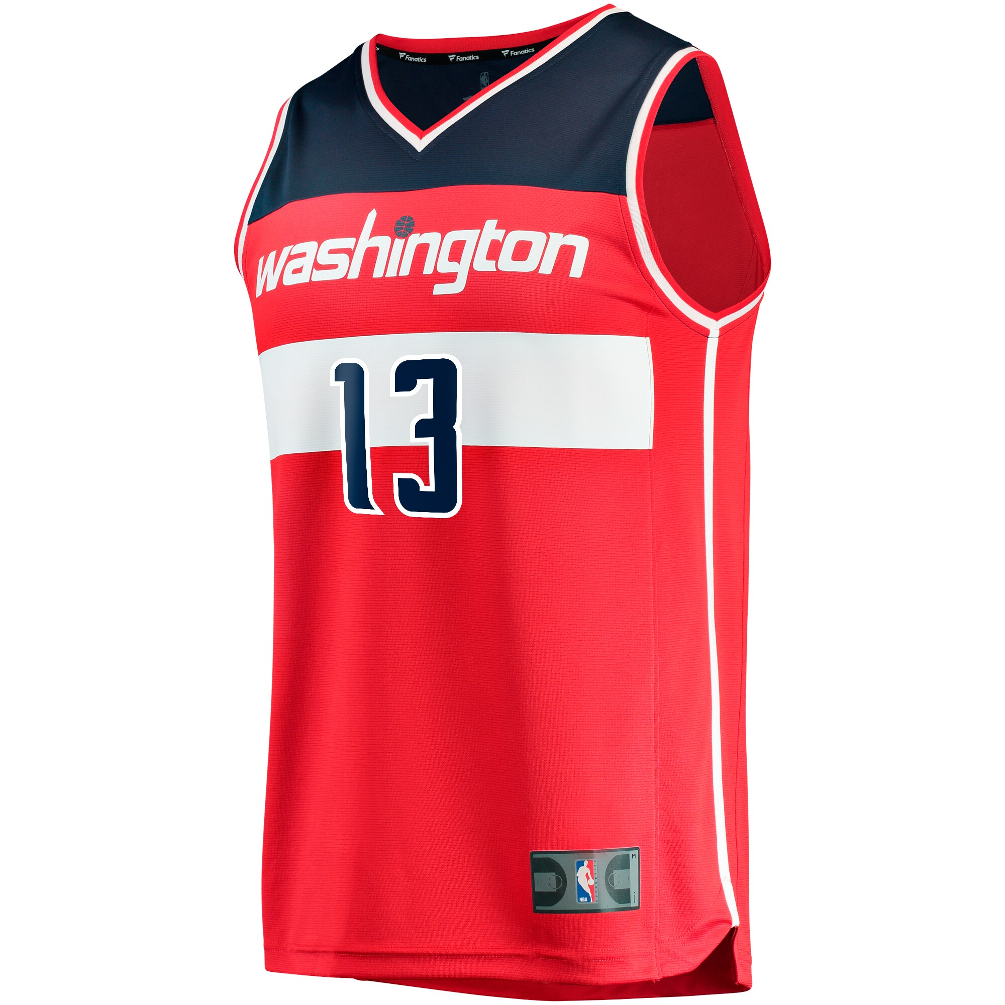 Jordans Poole Washington Wizards Fanatics Branded Fast Break Player Jersey - Icon Edition - Red - vstockx
