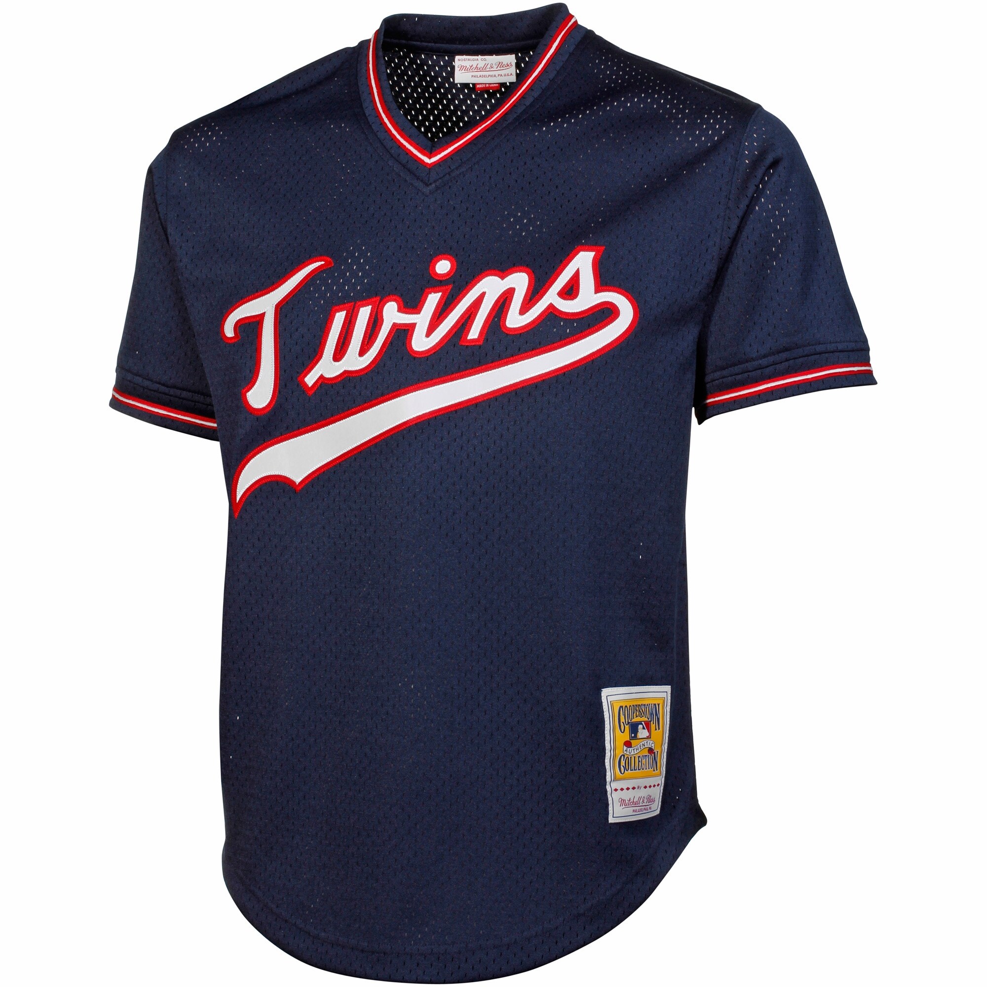 Kirby Puckett Minnesota Twins Mitchell & Ness 1985 Authentic Cooperstown Collection Mesh Batting Practice Jersey - Navy - vstockx
