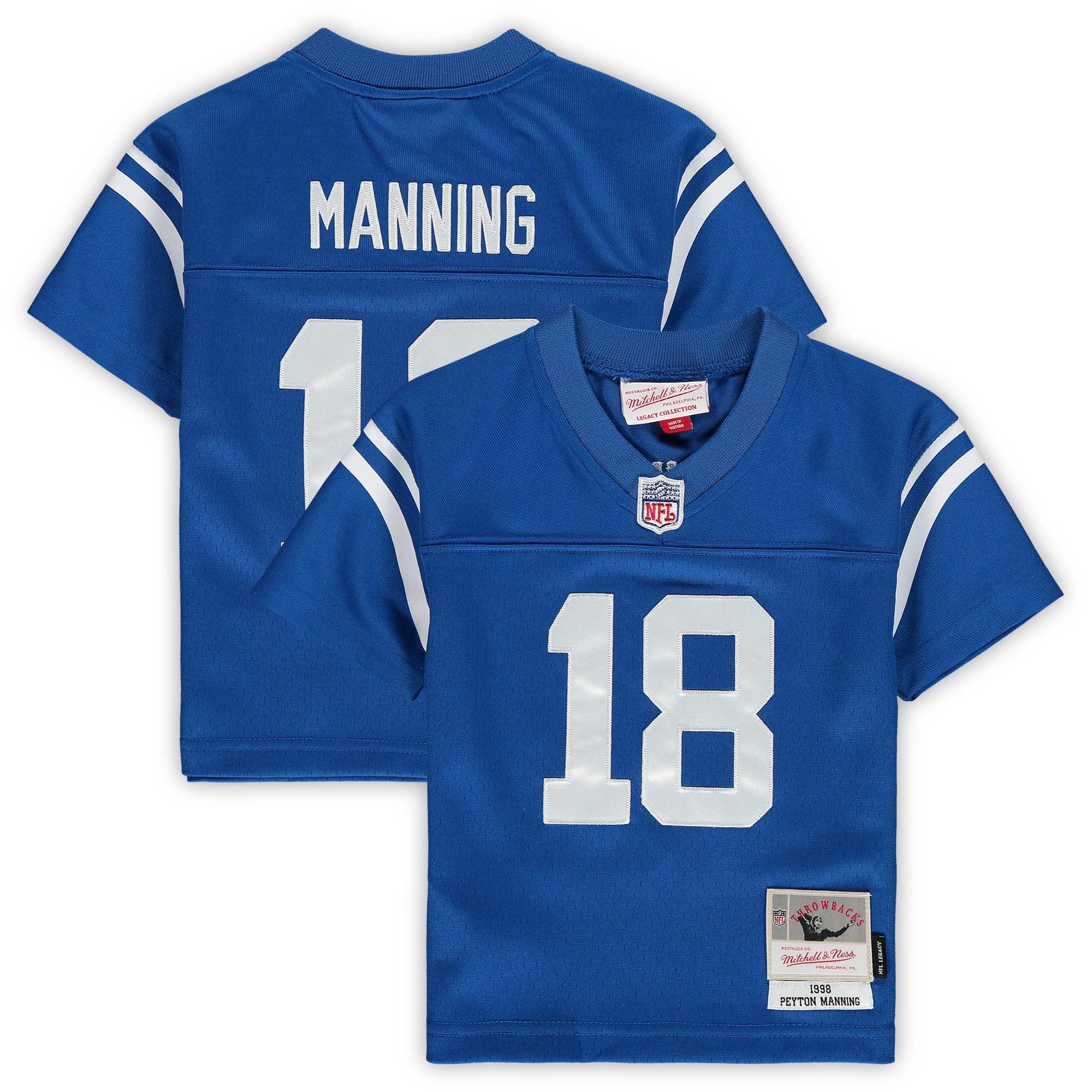 Peyton Manning Indianapolis Colts Mitchell & Ness Toddler 1998 Retired Legacy Jersey - Royal - vstockx