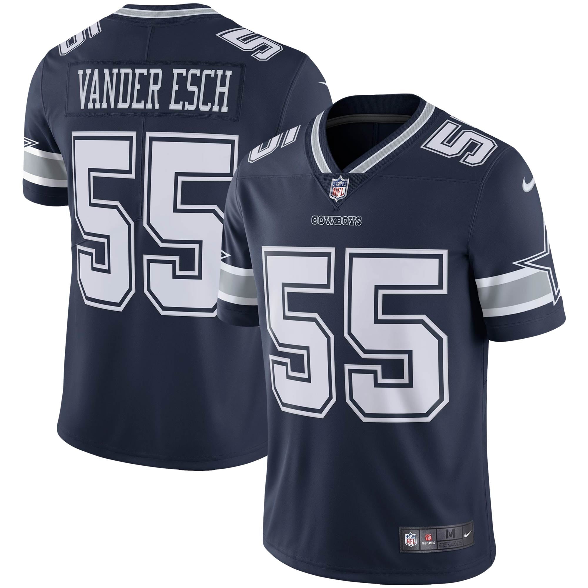 Men's Nike Leighton Vander Esch Navy Dallas Cowboys Vapor Limited Jersey - vstockx