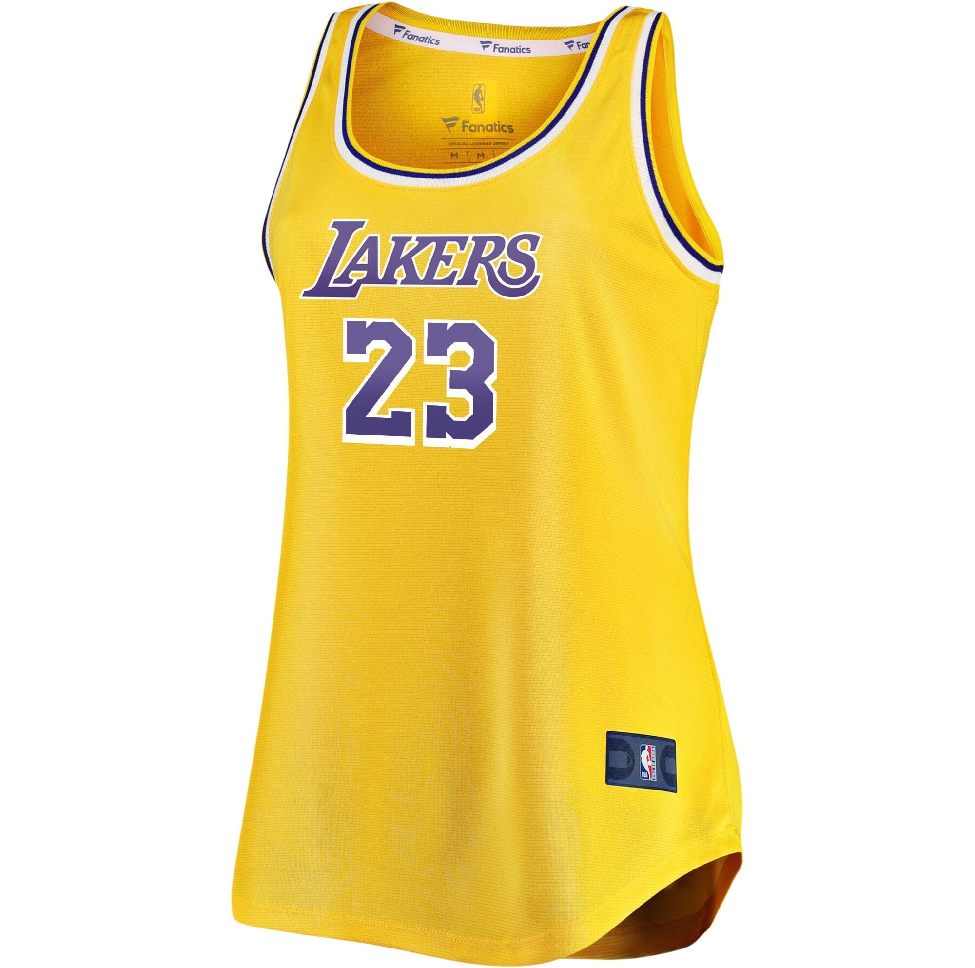 Women's Fanatics Branded LeBron James Gold Los Angeles Lakers Fast Break Tank Jersey - vstockx