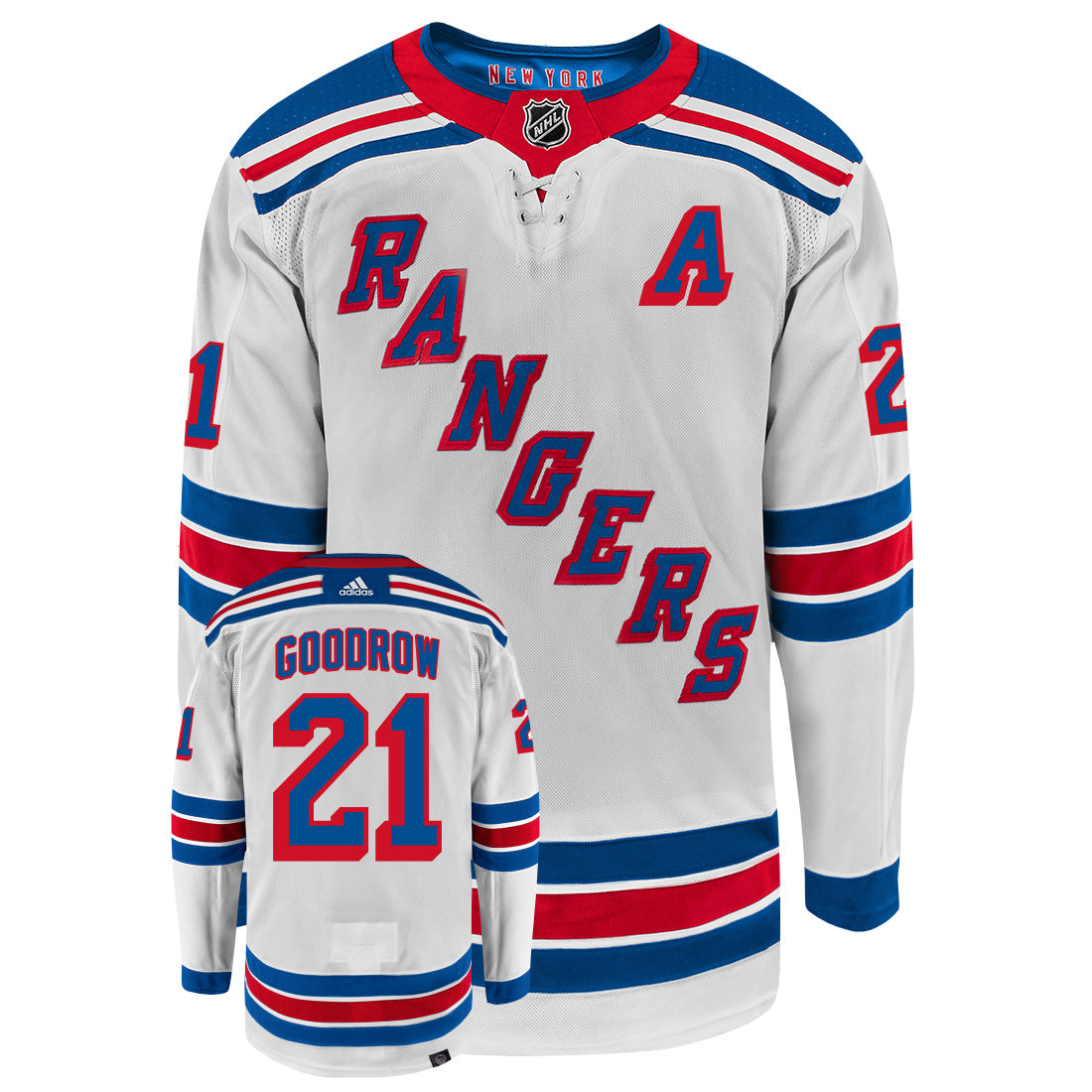 Barclay Goodrow New York Rangers Adidas Primegreen Authentic NHL Hockey Jersey - vstockx