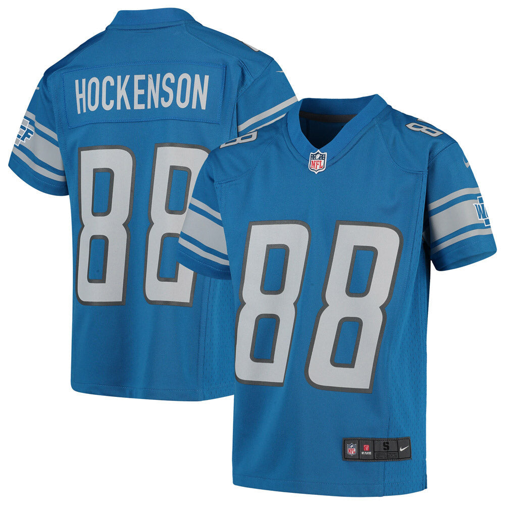Youth Detroit Lions T.J. Hockenson Game Jersey Blue - vstockx