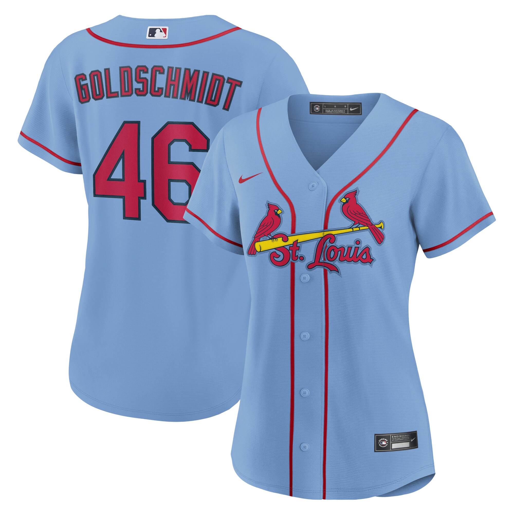 Paul Goldschmidt St. Louis Cardinals Nike Women's Alternate Replica Player Jersey - Light Blue - vstockx