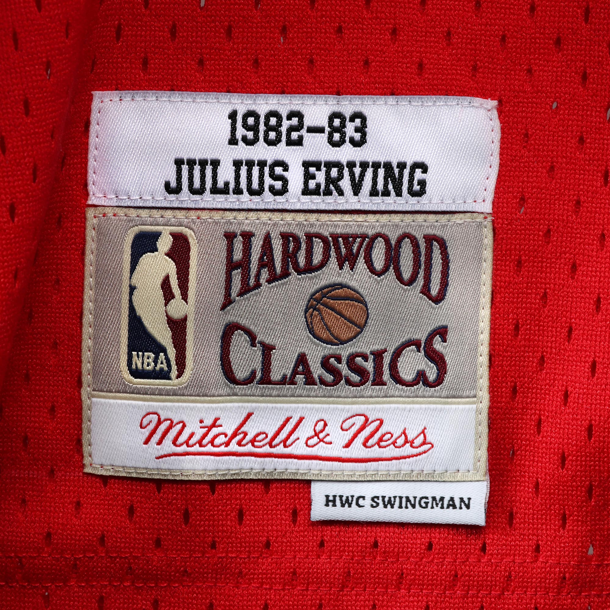 Julius Erving Philadelphia 76ers Mitchell & Ness Hardwood Classics Swingman Jersey - Red - vstockx