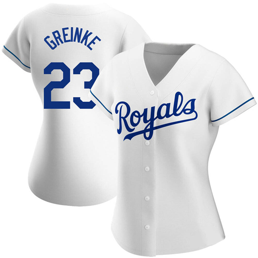 Women's Kansas City Royals Zack Greinke Cool Base Replica Home Jersey - White - vstockx