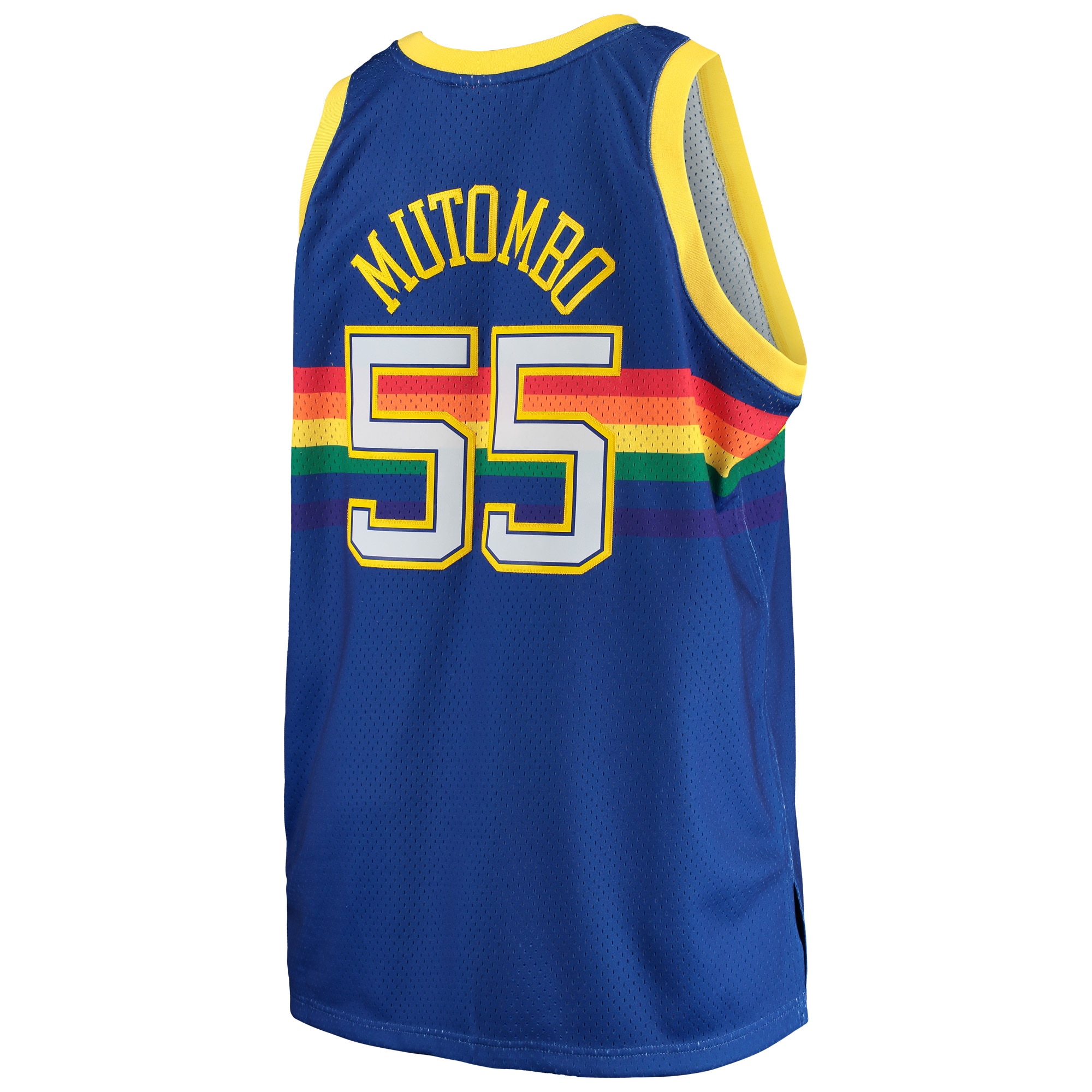Dikembe Mutombo Denver Nuggets Mitchell & Ness Big & Tall Hardwood Classics Jersey - Royal - vstockx